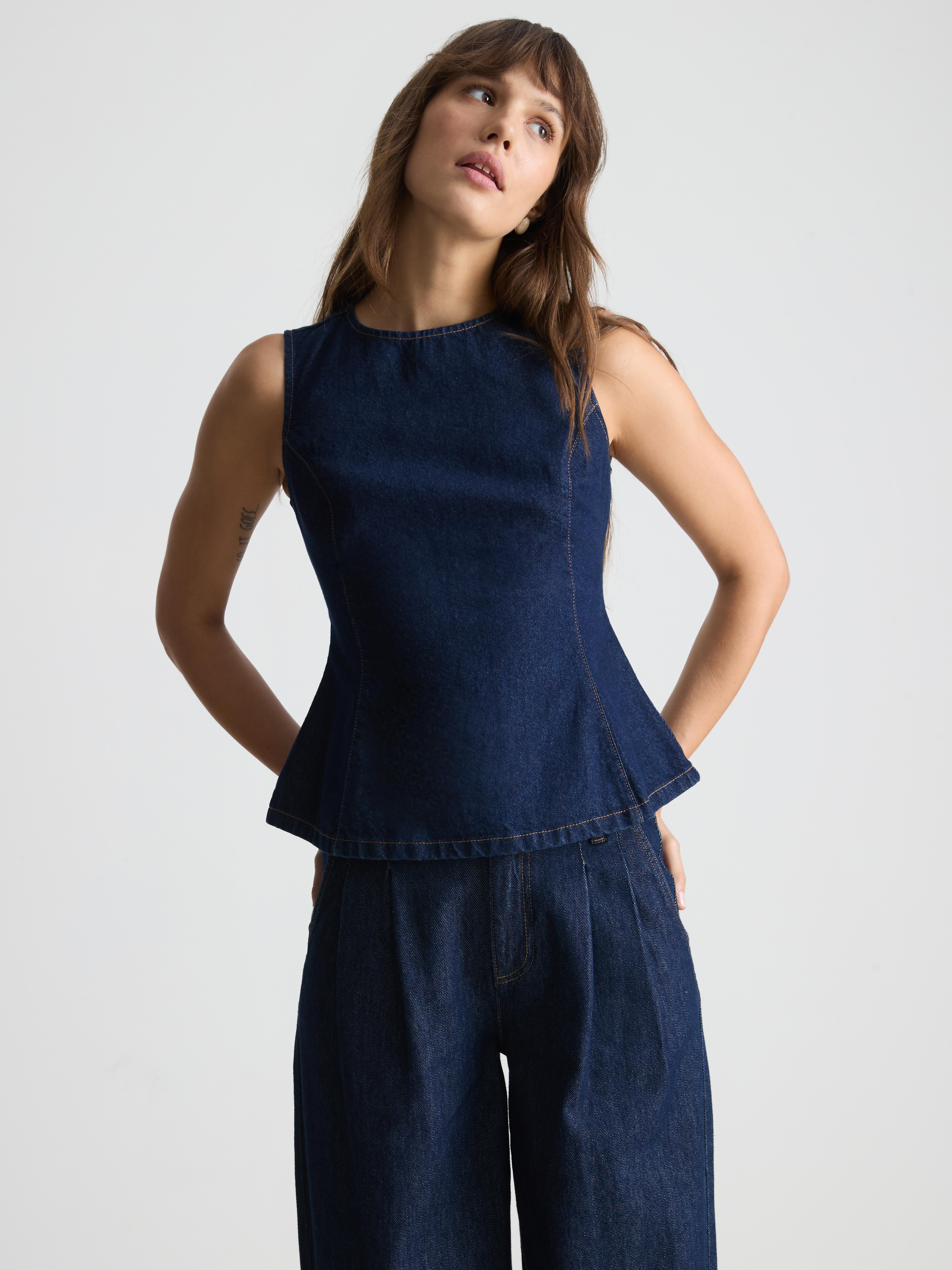 Paula Echevarría Peplum Hem Tank Top