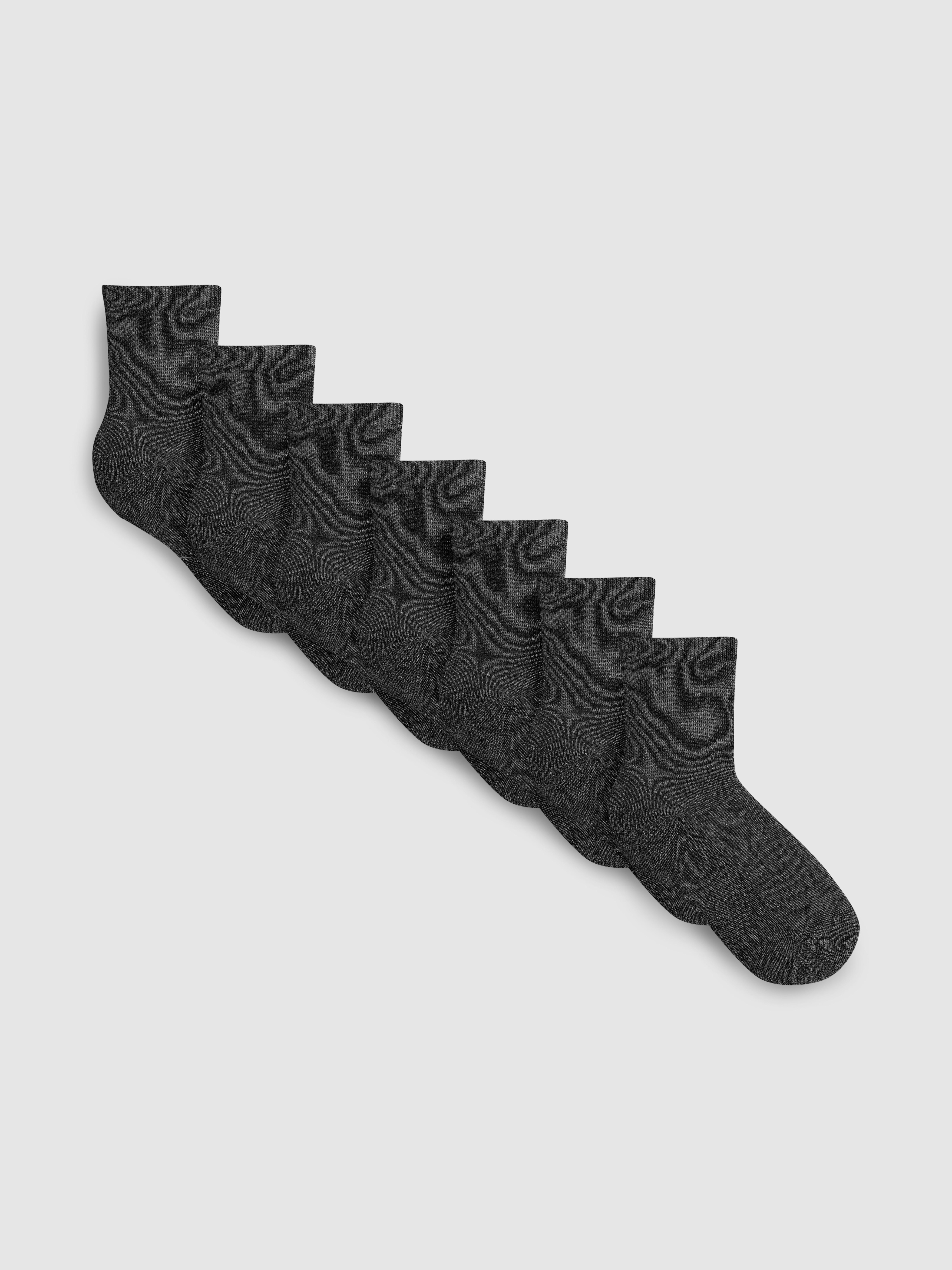 7pk Cotton-Rich Seamless Ankle Socks