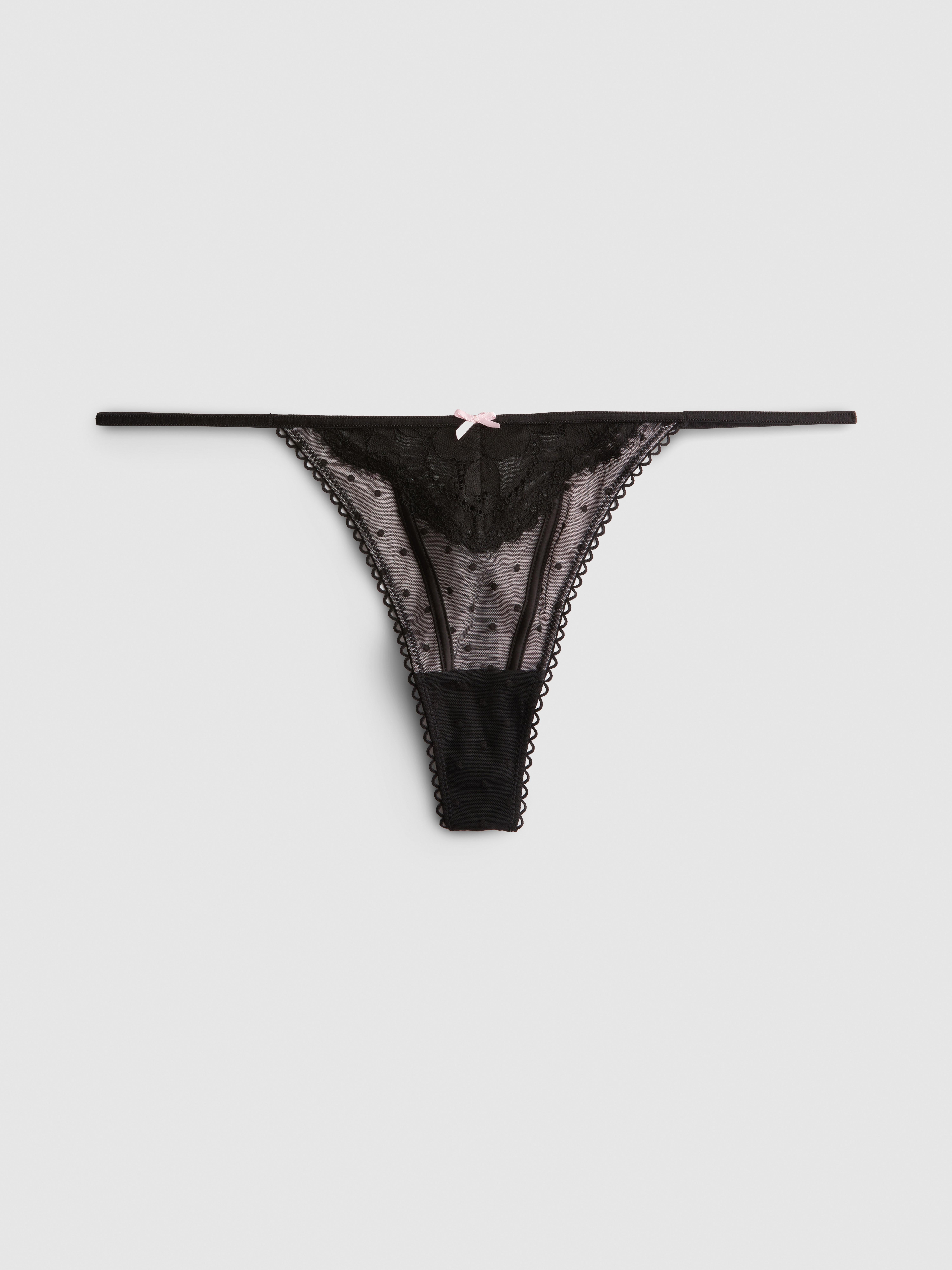 Spotted Lace String Thong