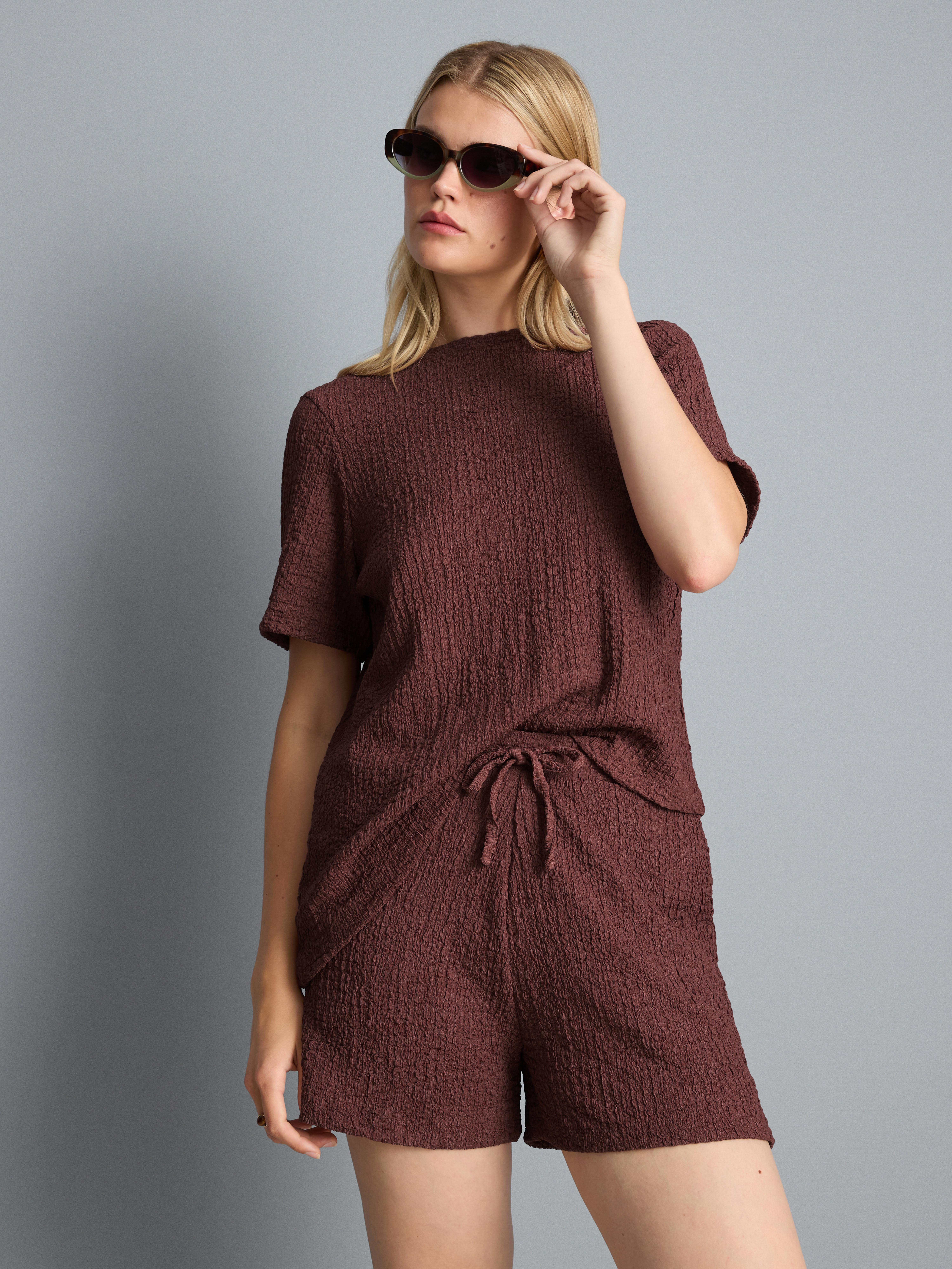 Short décontracté texturé