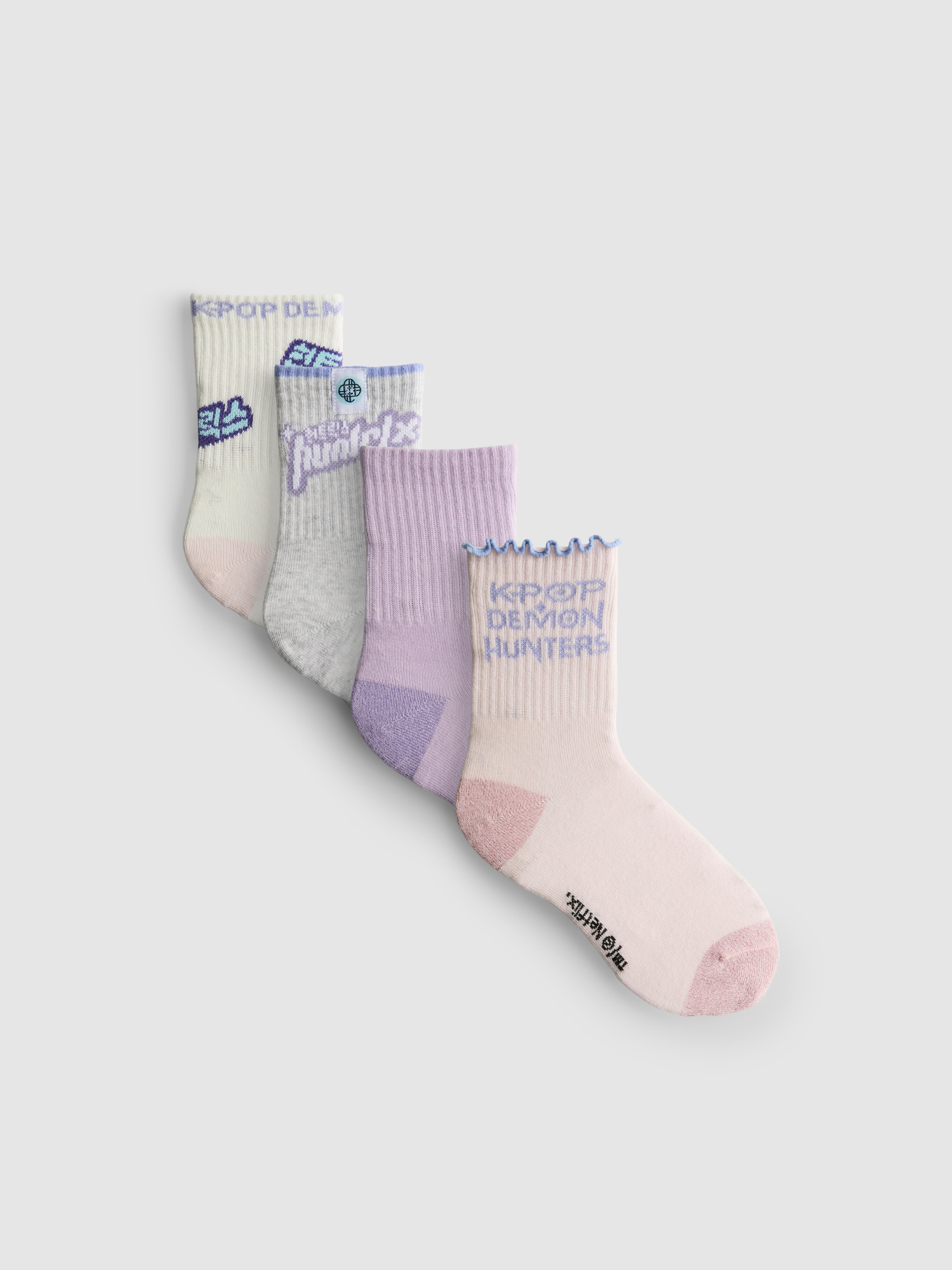 Pack de 4 pares de calcetines de Las guerreras K-pop