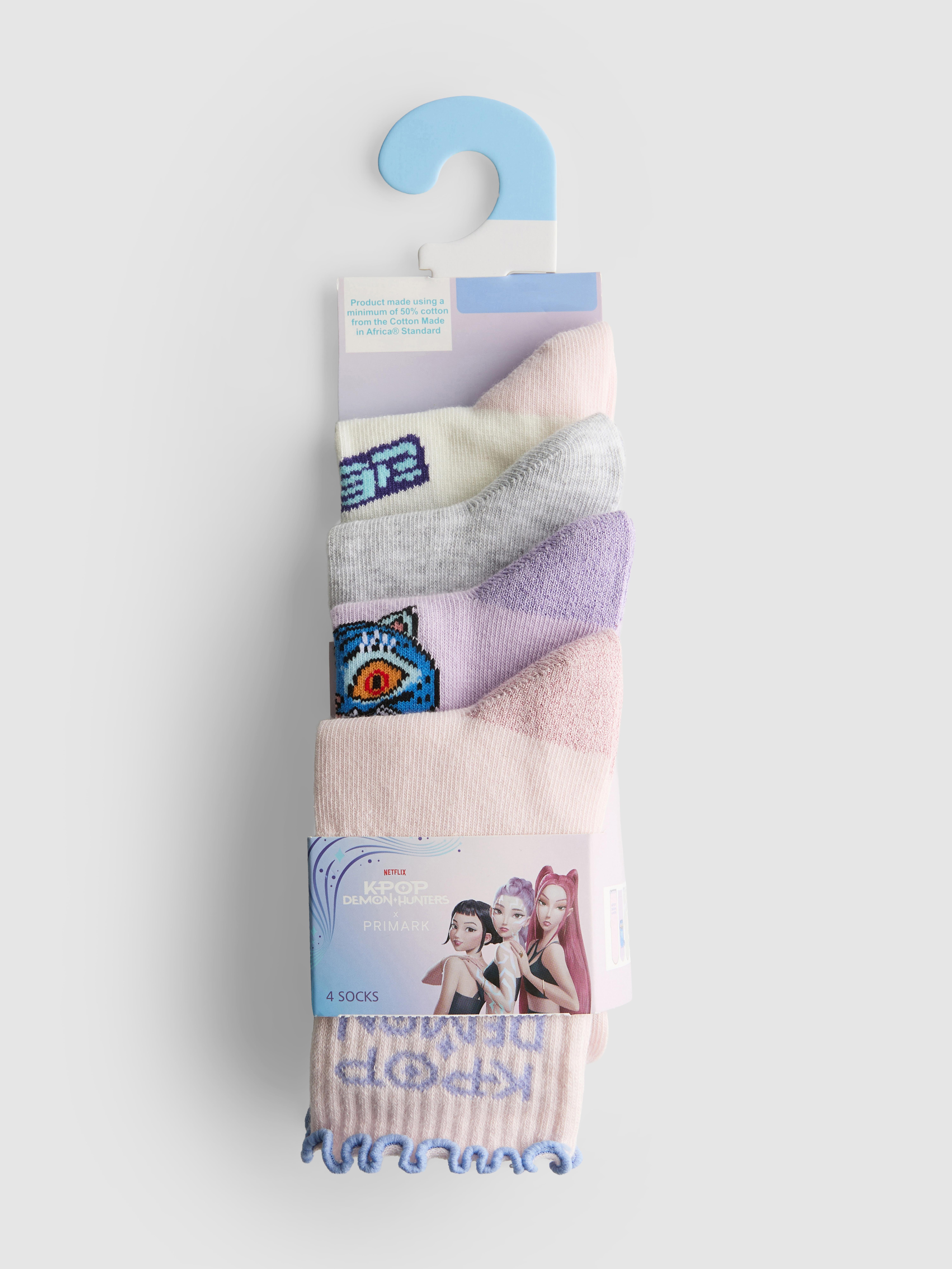 4pk KPop Demon Hunters Ankle Socks