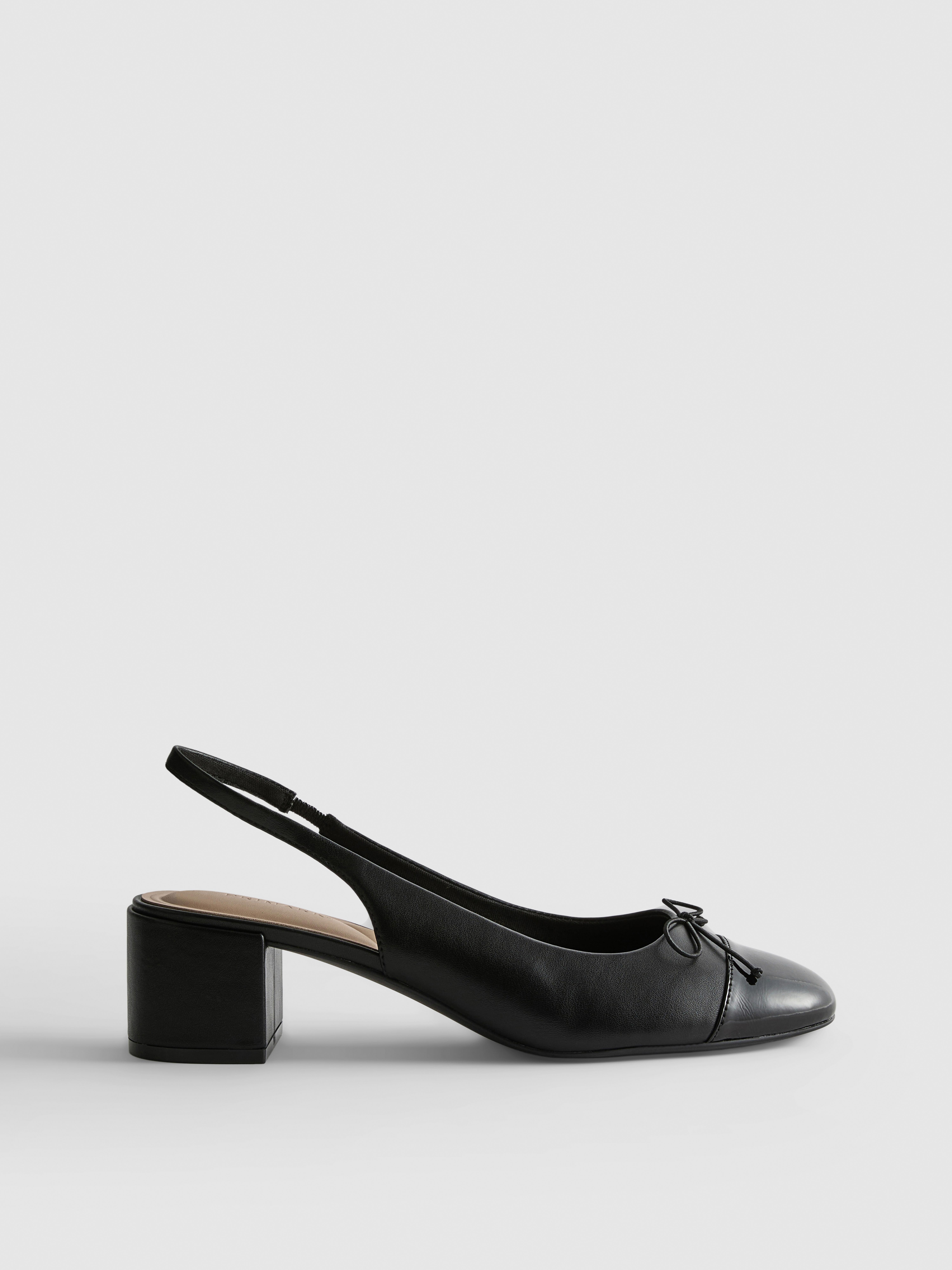 Toecap Slingback Block Heels