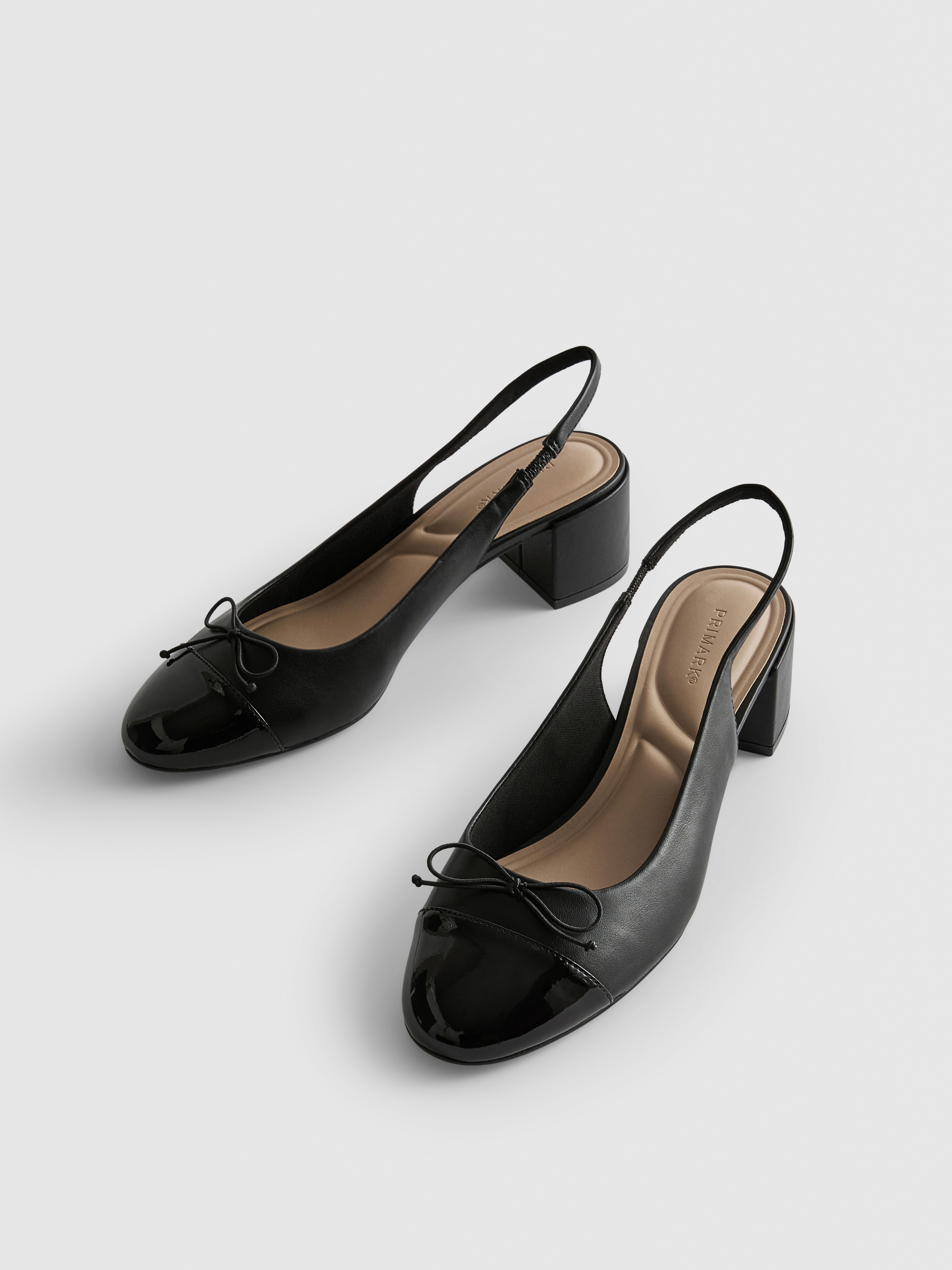 Toecap Slingback Block Heels