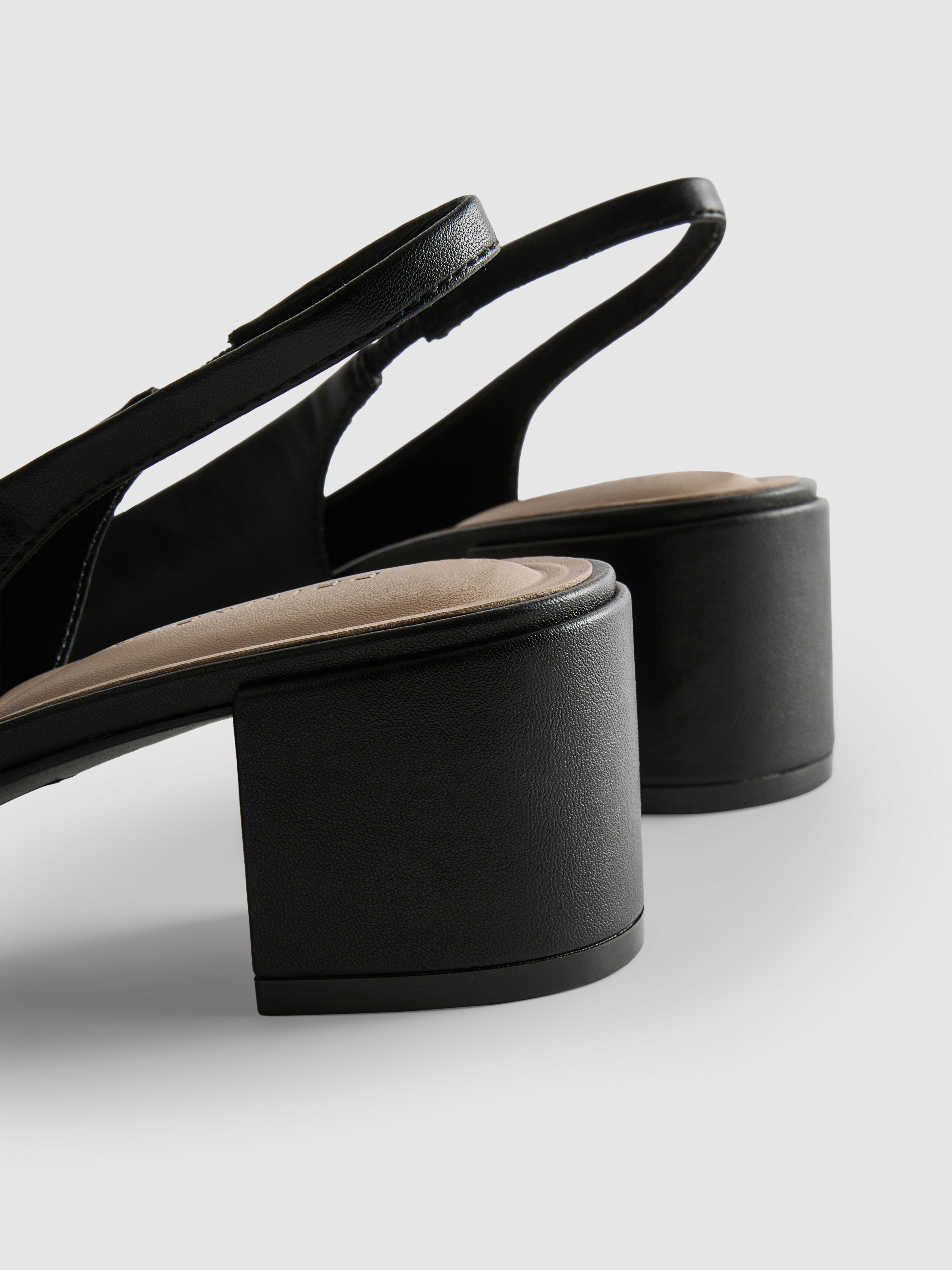 Toecap Slingback Block Heels