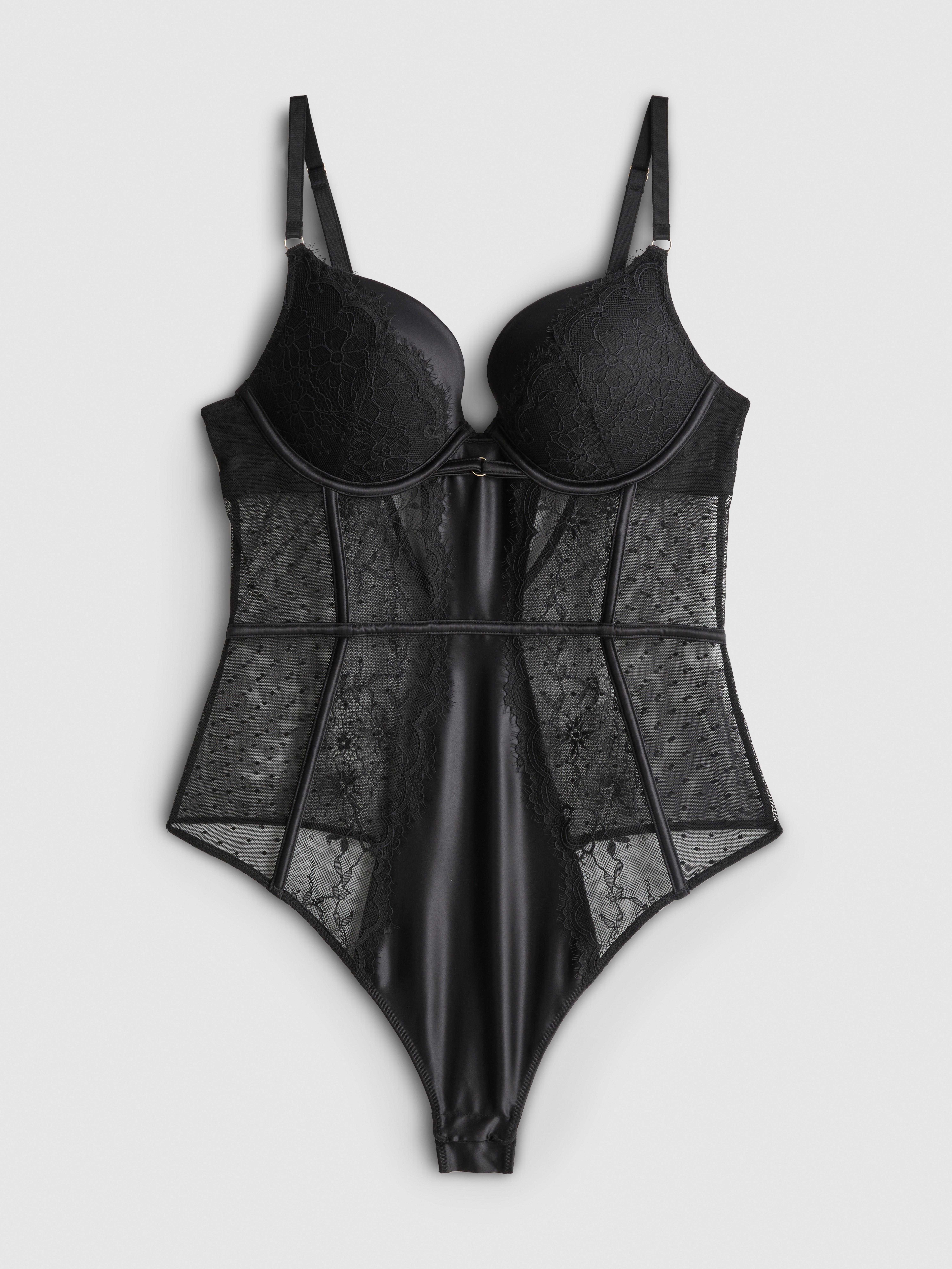 Lace Push Up Lingerie Bodysuit