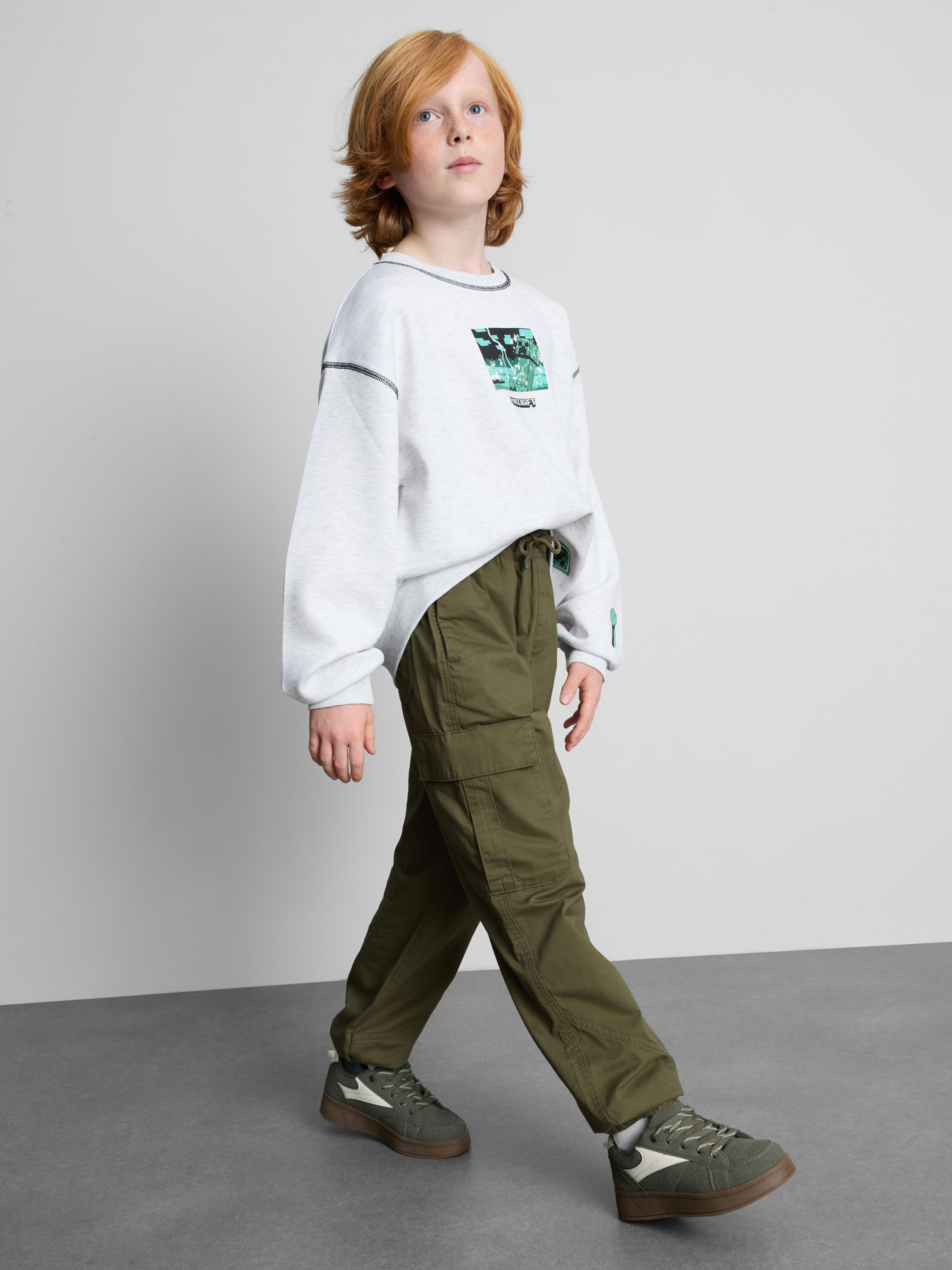 7-15yrs | Pure Cotton Cuffed Cargo Pants