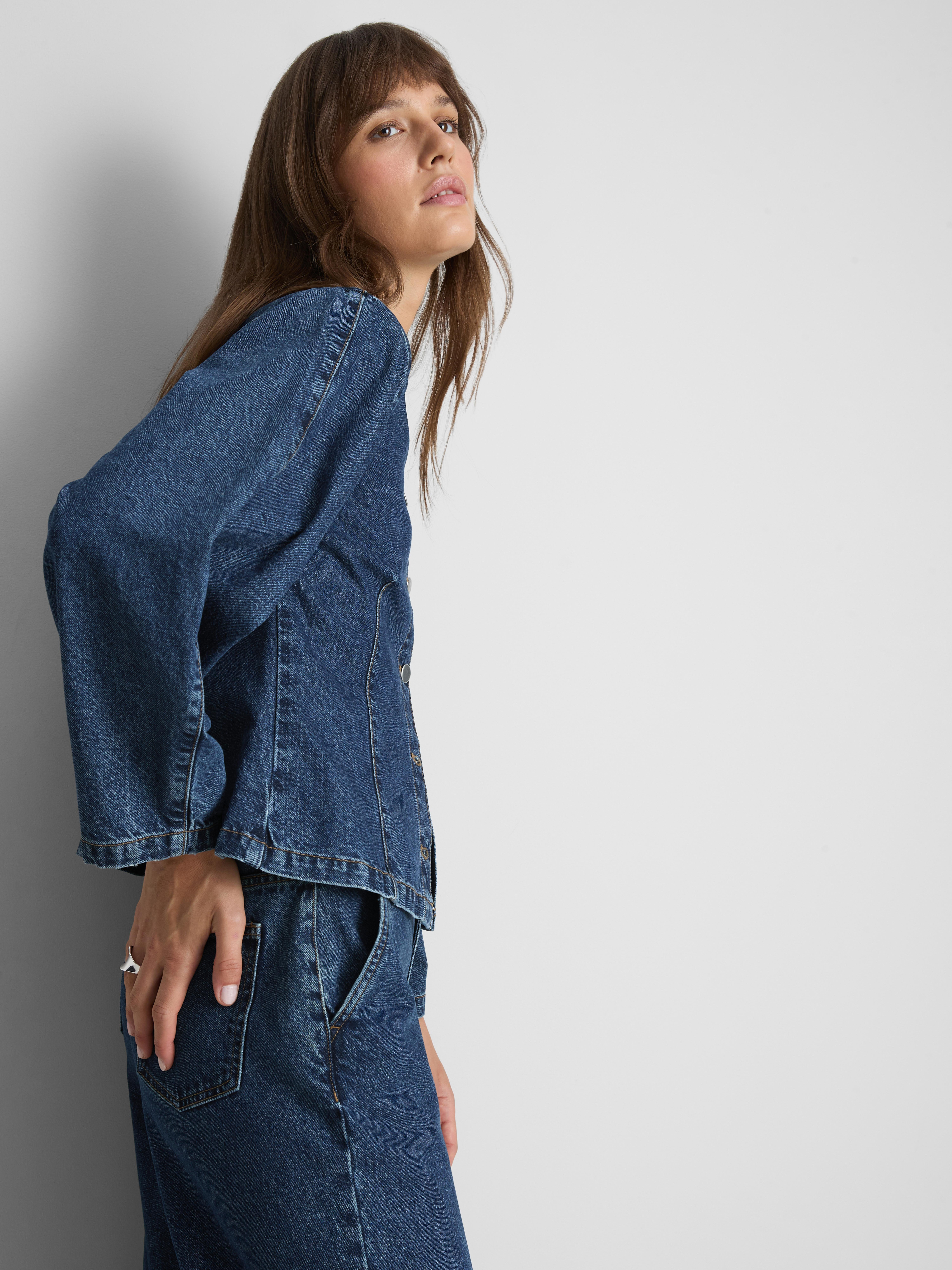 Haut sans col en denim Paula Echevarría