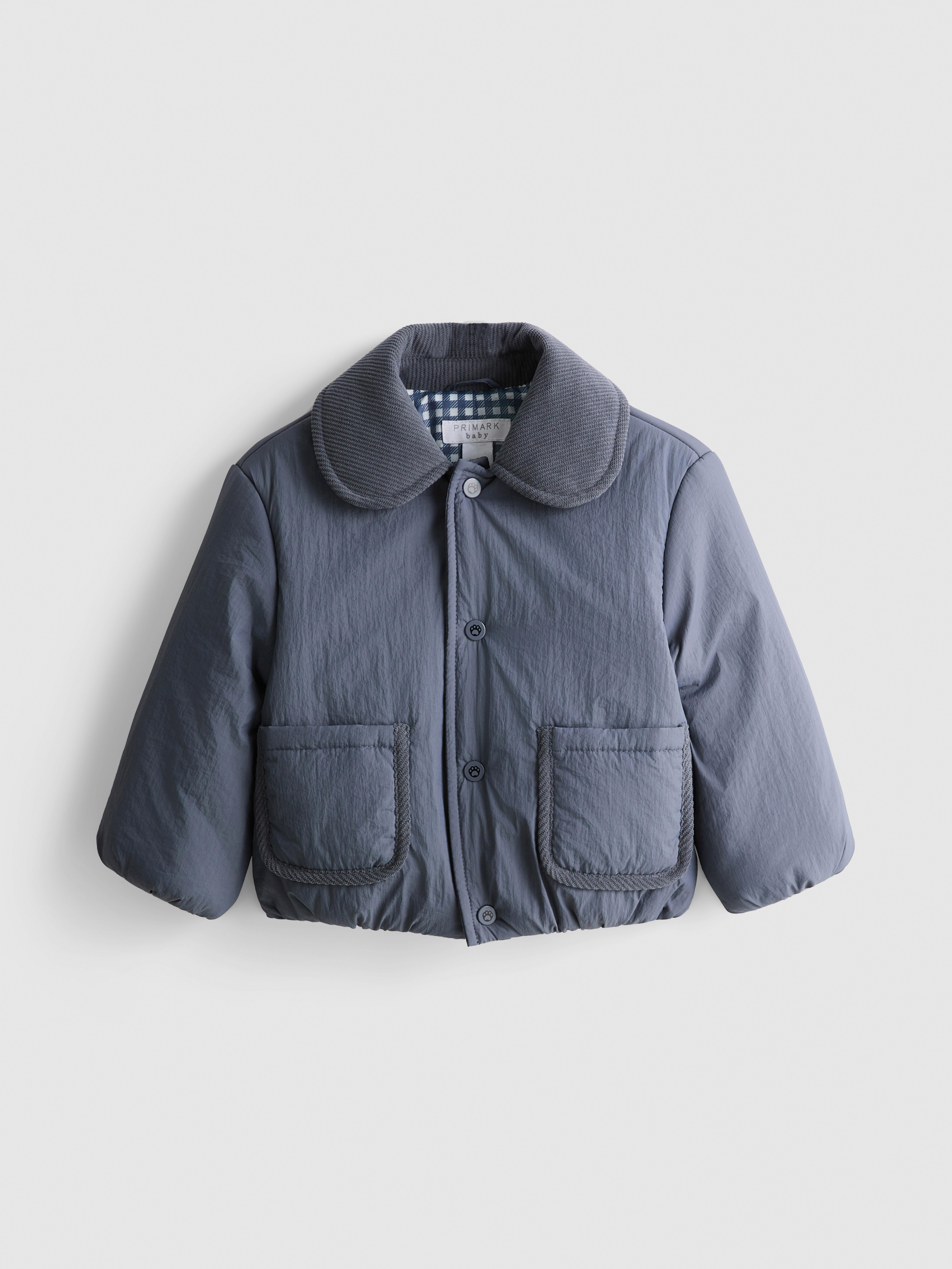 0-18mths | Corduroy Collared Newborn Puffer Jacket