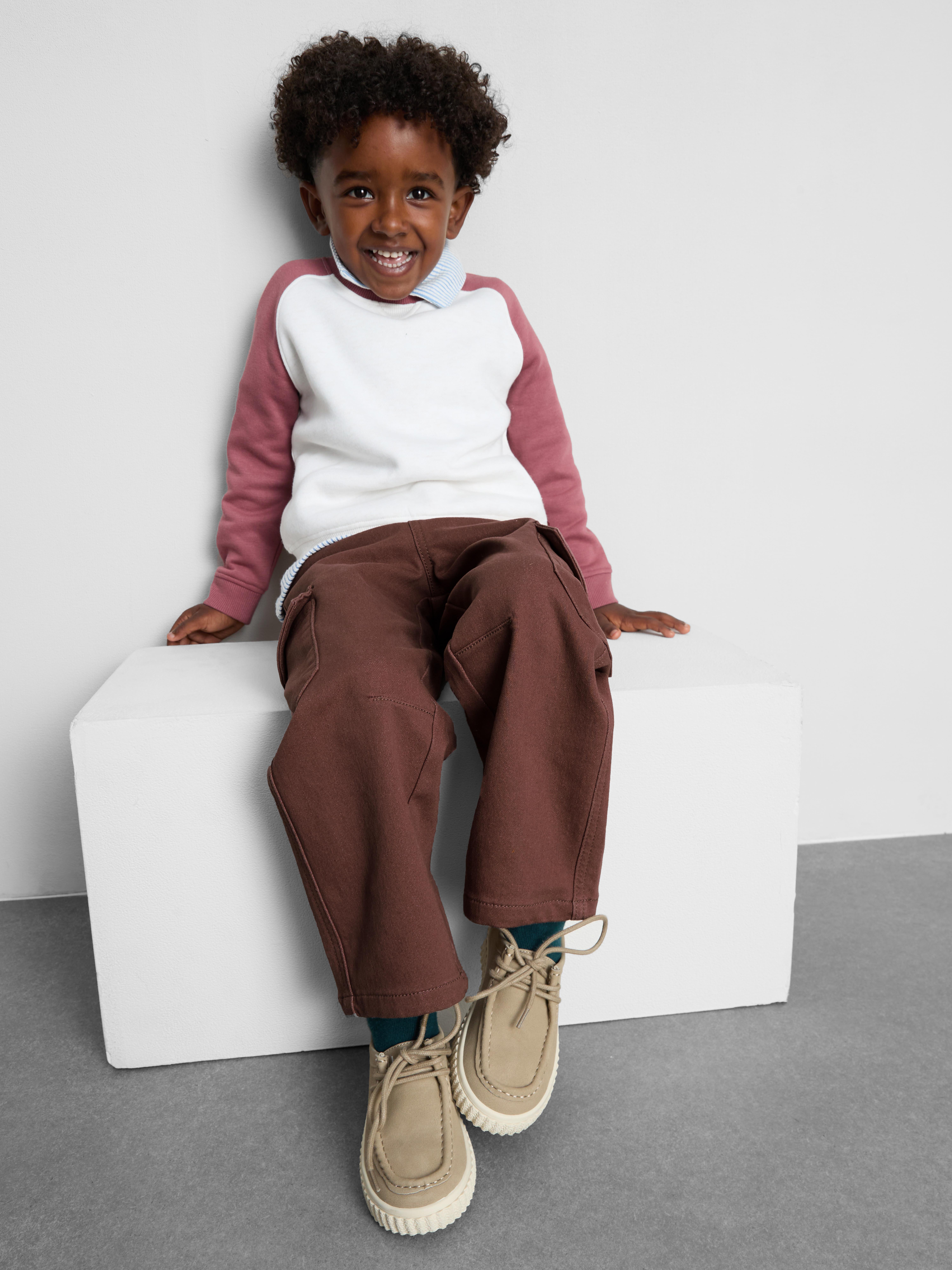 1-9yrs | Cotton Rich Cargo Jeans Brown