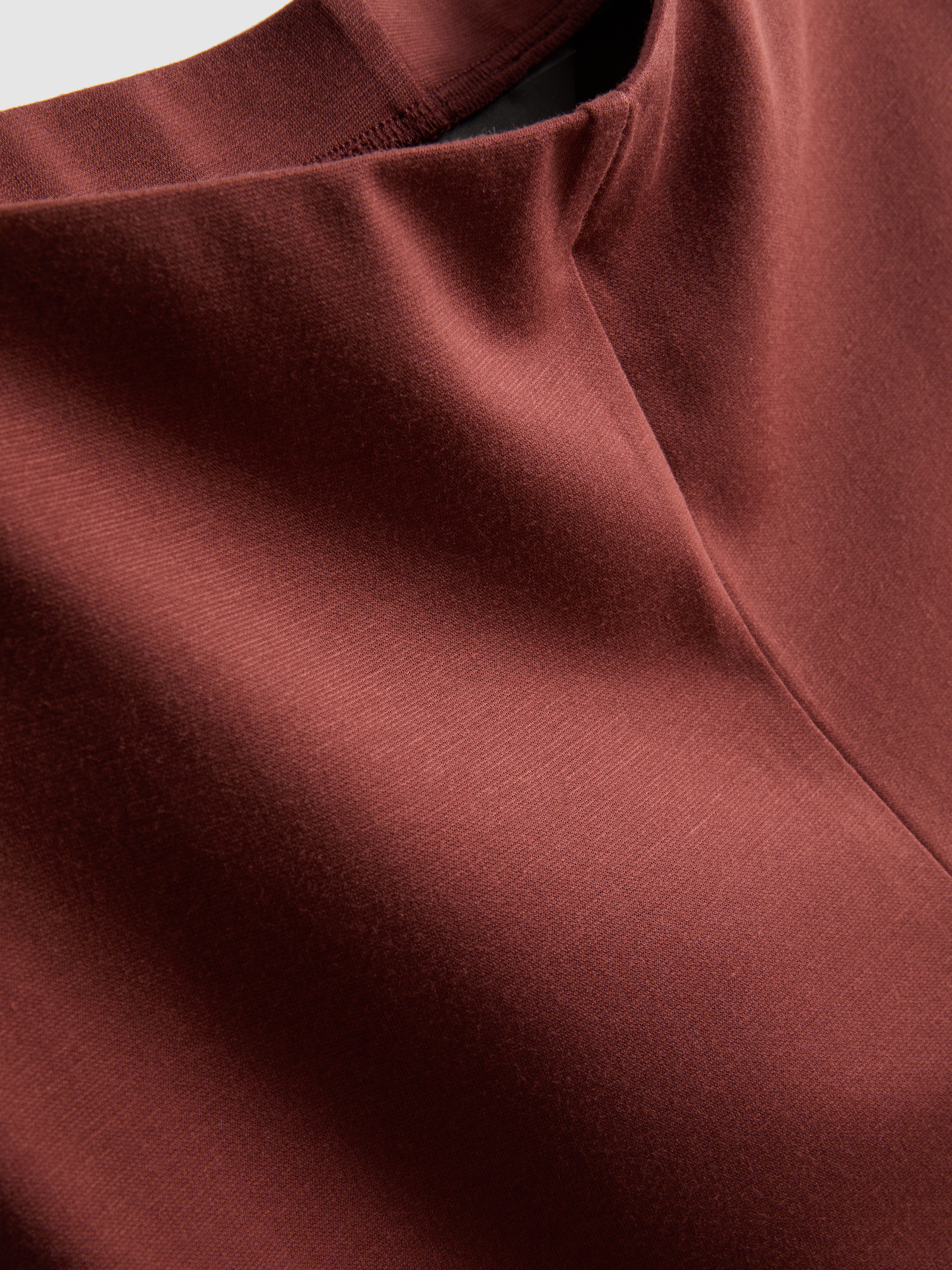 Plissierte Jerseyhose mit weitem Bein