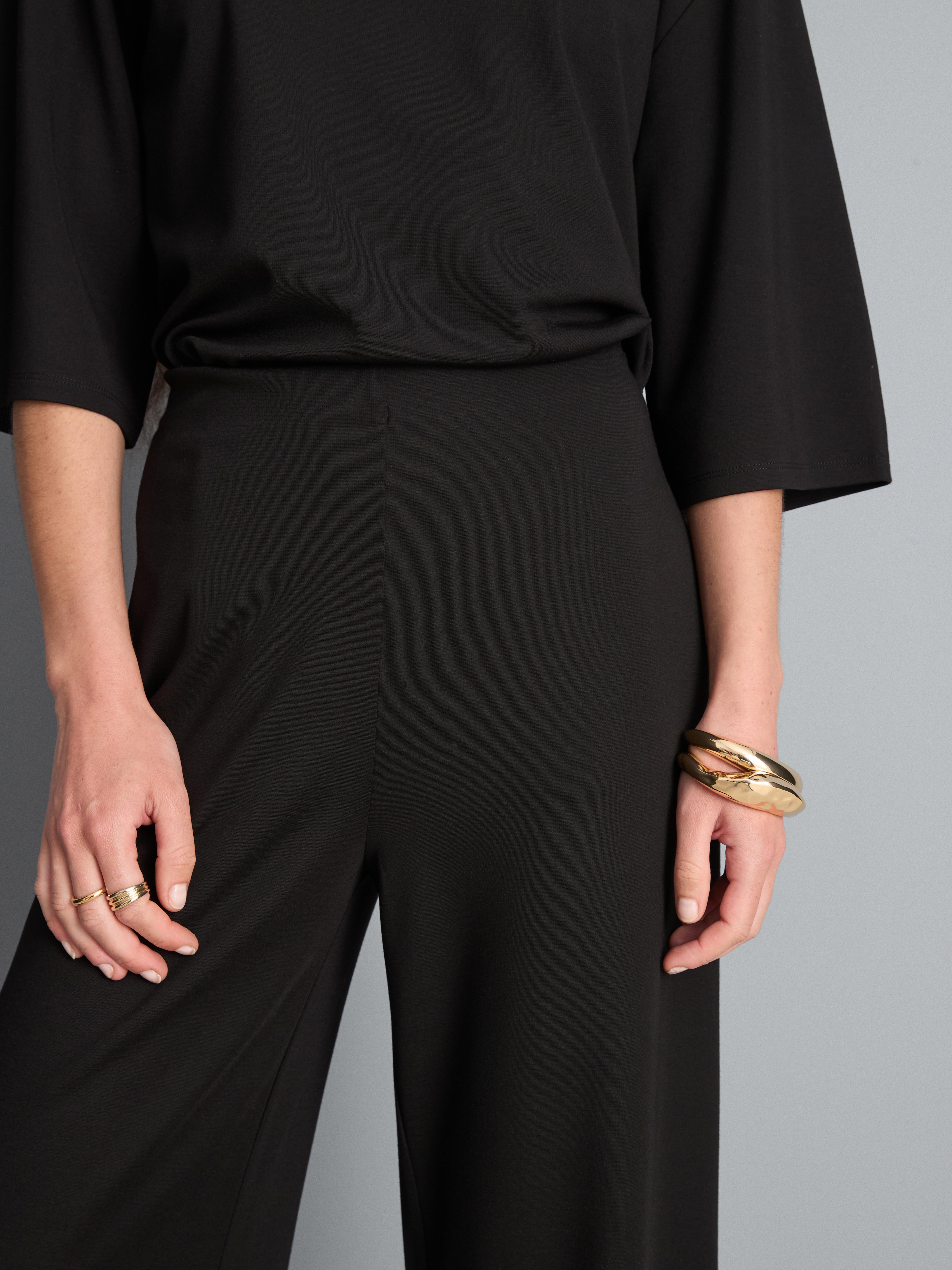 Pantalon large plissé en jersey
