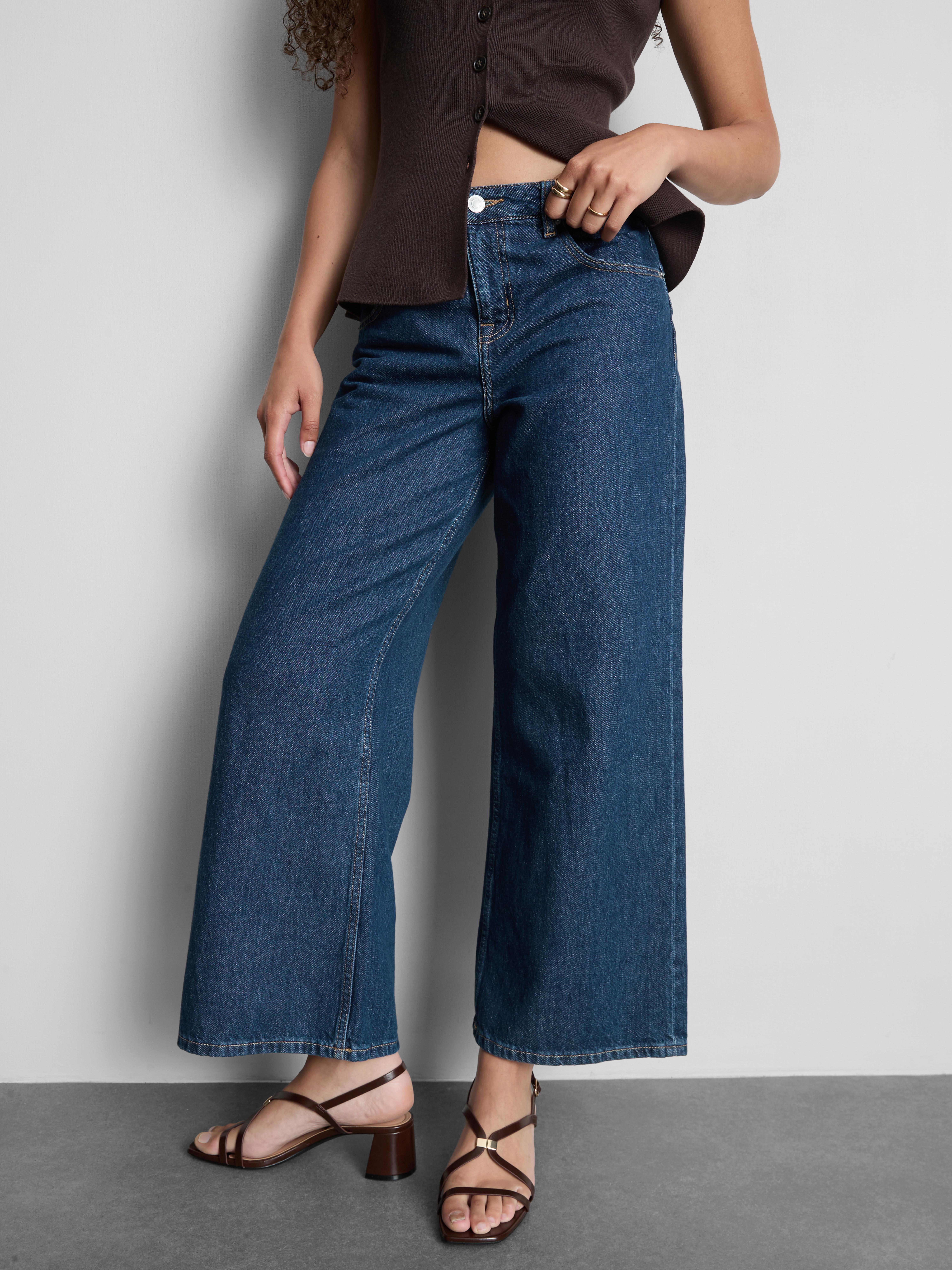 The Edit Pure Cotton Denim Cropped Jeans