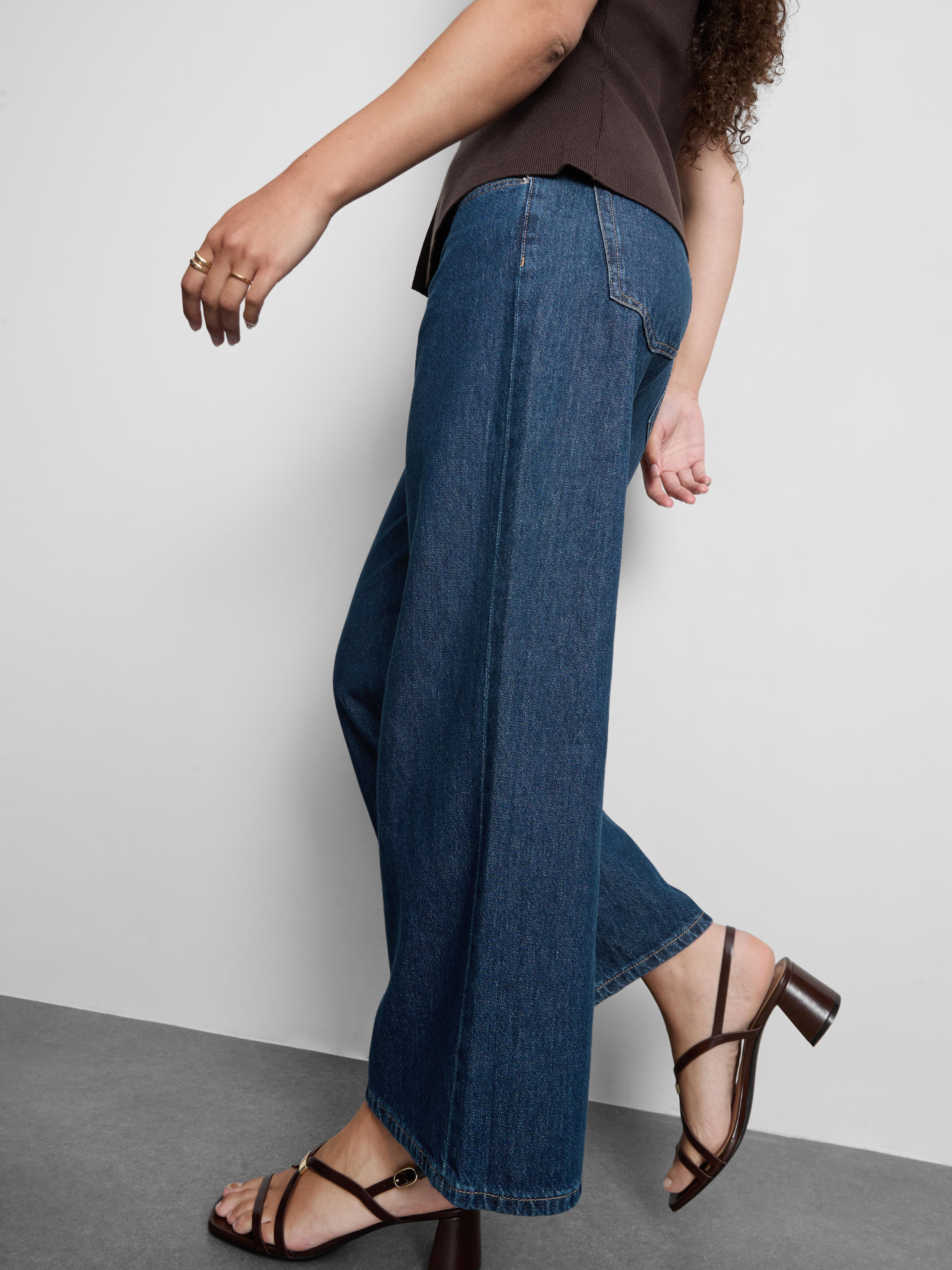 The Edit Pure Cotton Denim Cropped Jeans