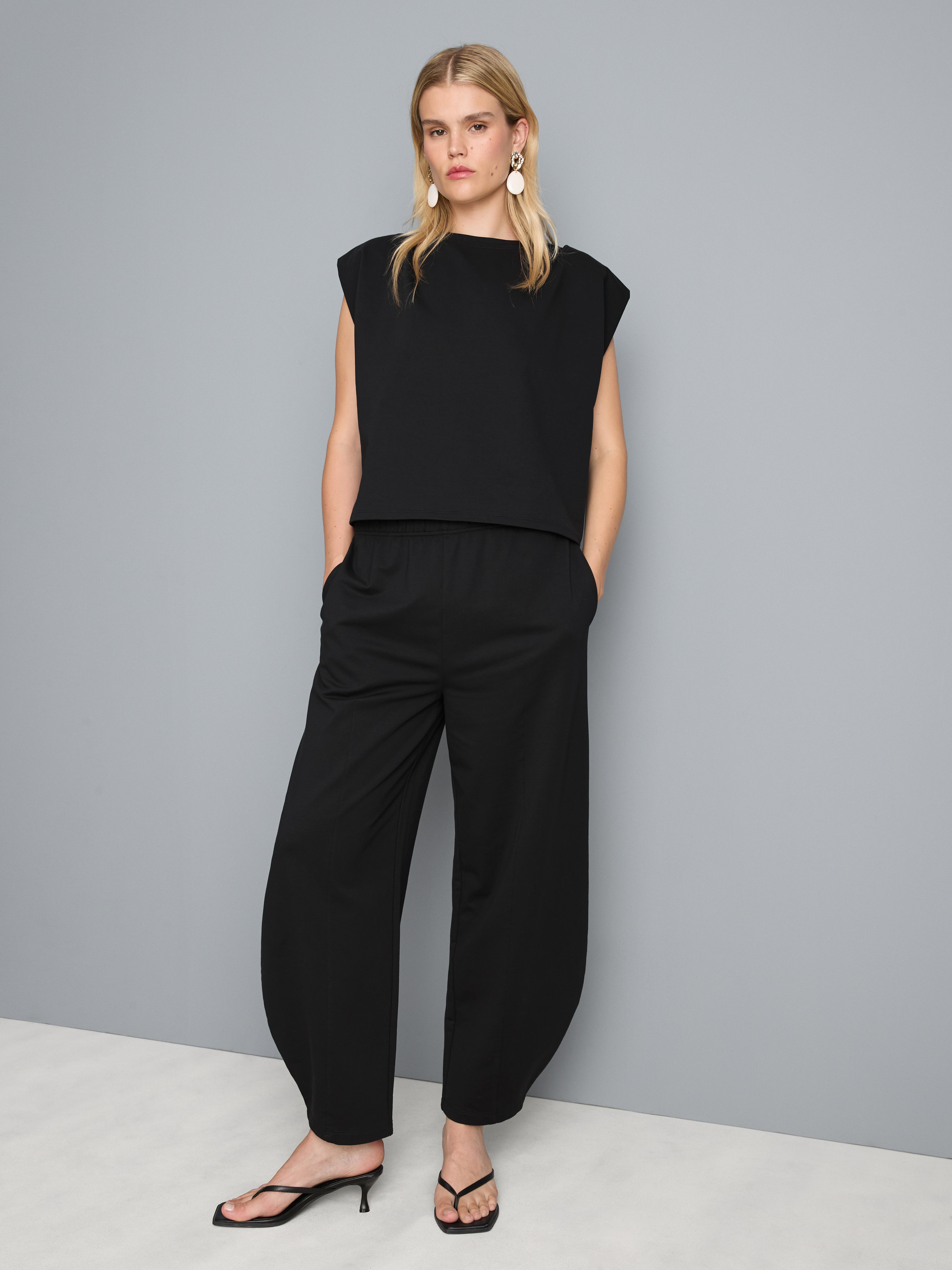 Cotton Rich Barrel Leg Joggers