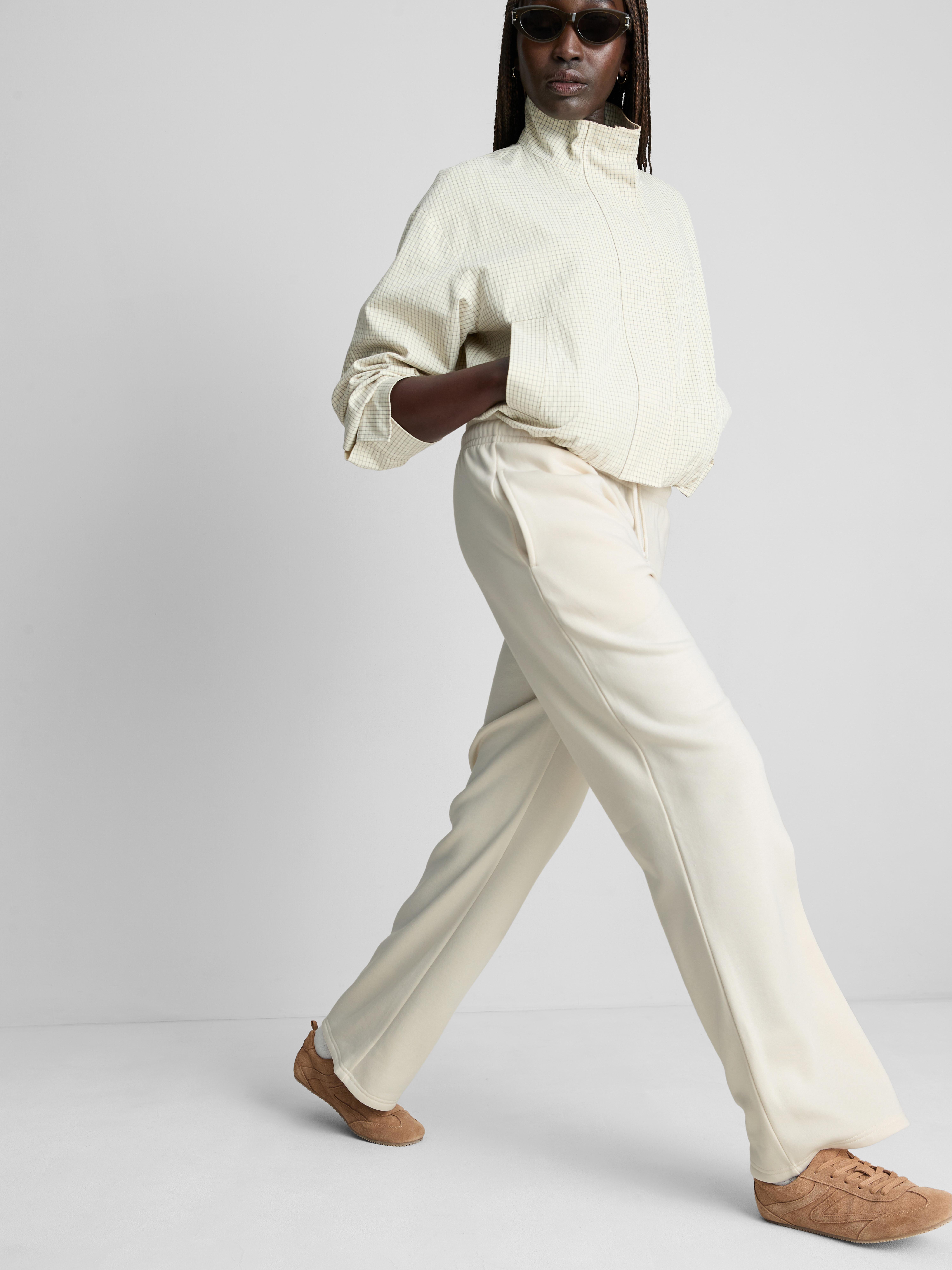 Pantaloni da tuta a gamba dritta in misto cotone