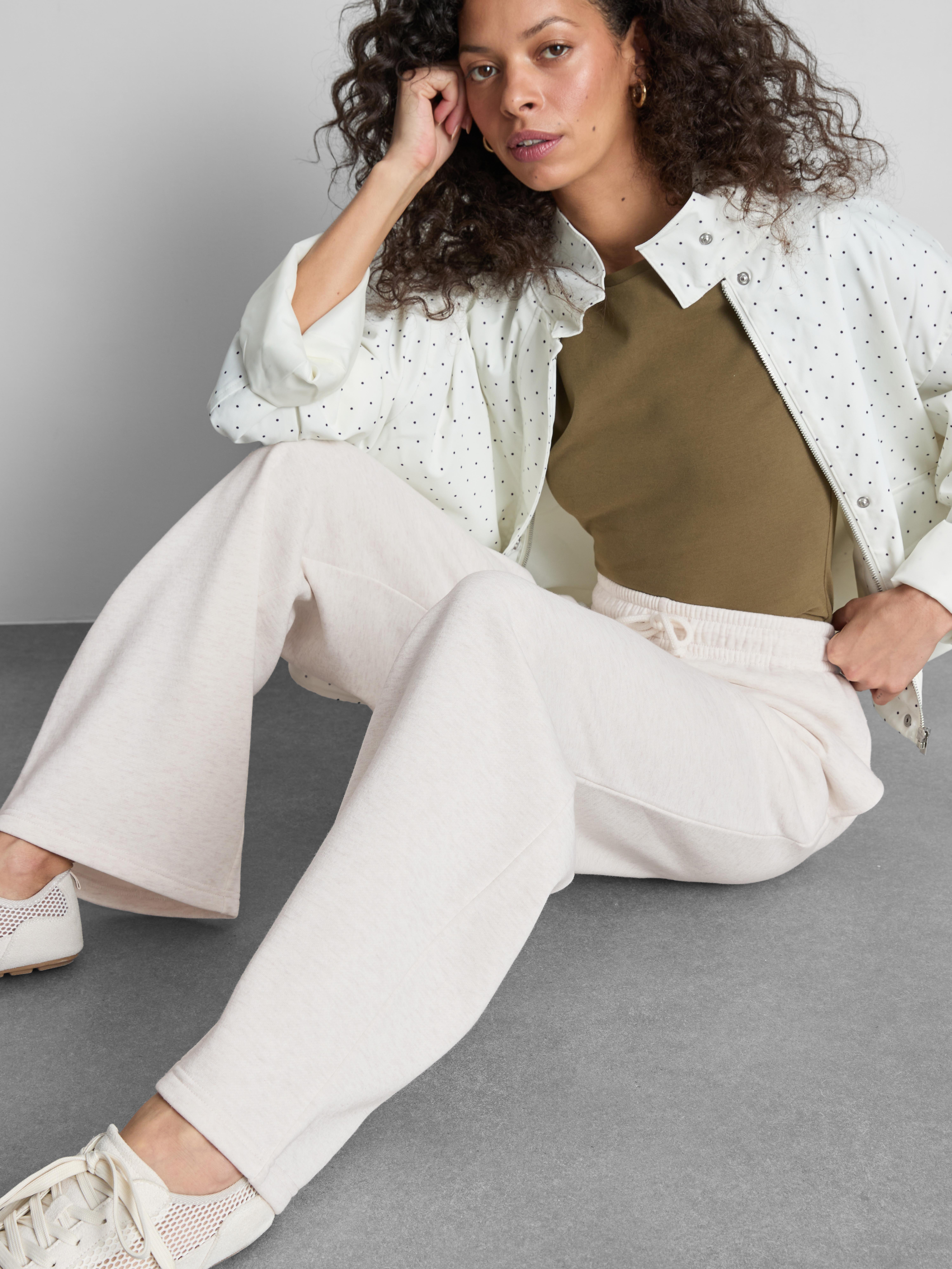Cotton Blend Straight Leg Joggers
