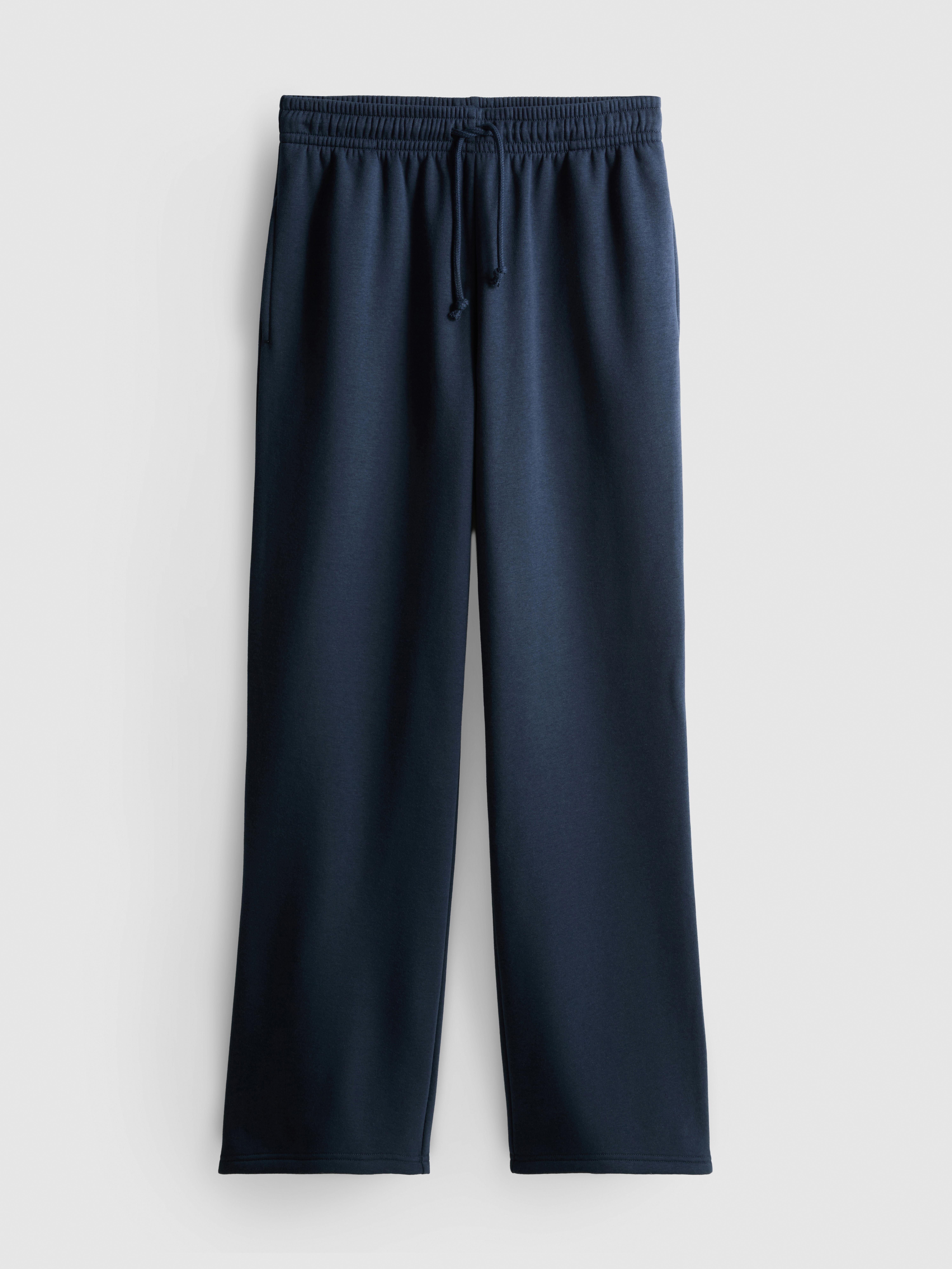 Bas de jogging droit en mélange de coton