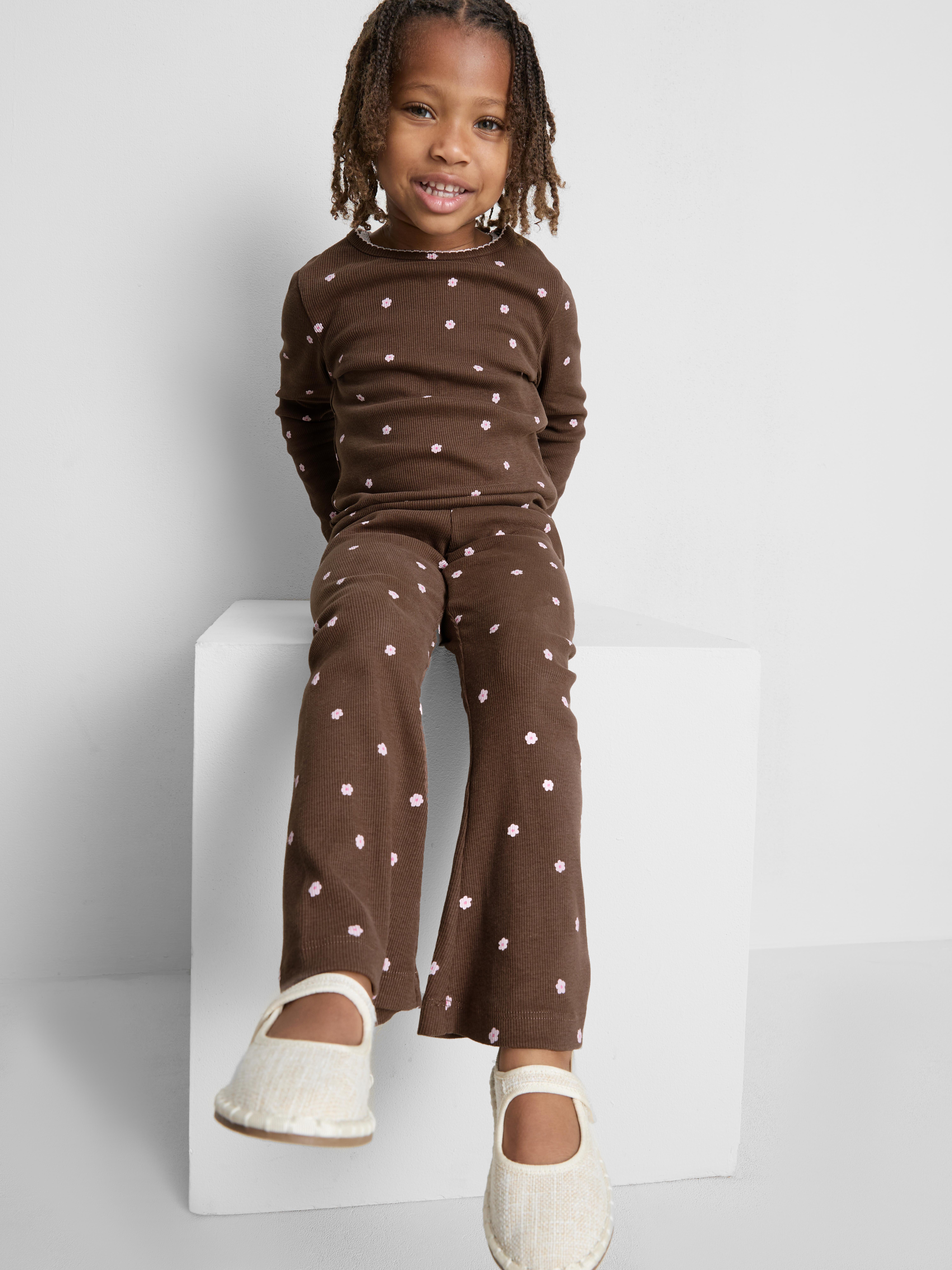 1-9yrs | Cotton Rich Ribbed Flare Leggings
