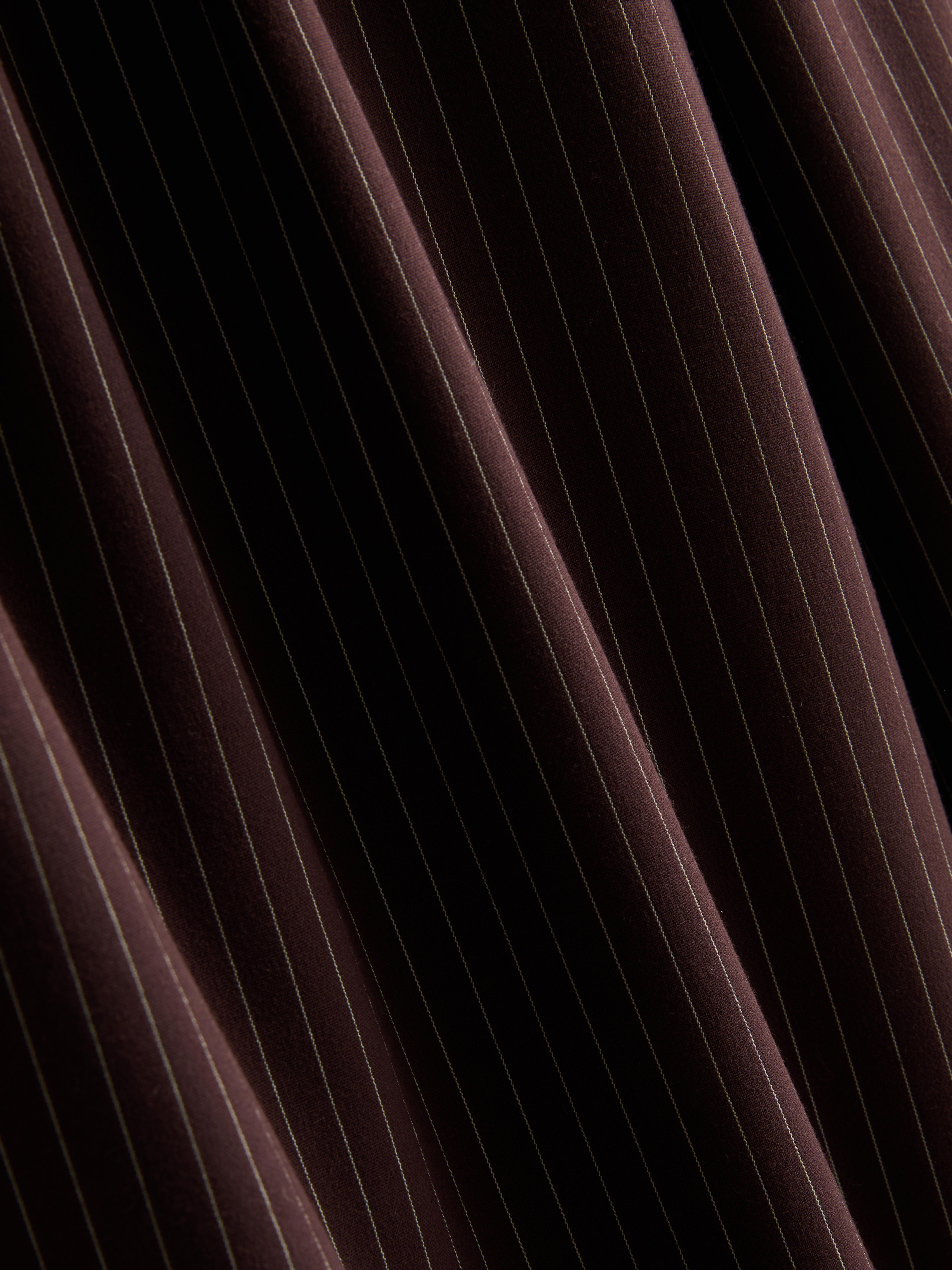 Pleated Pinstripe Wide-Leg Pants