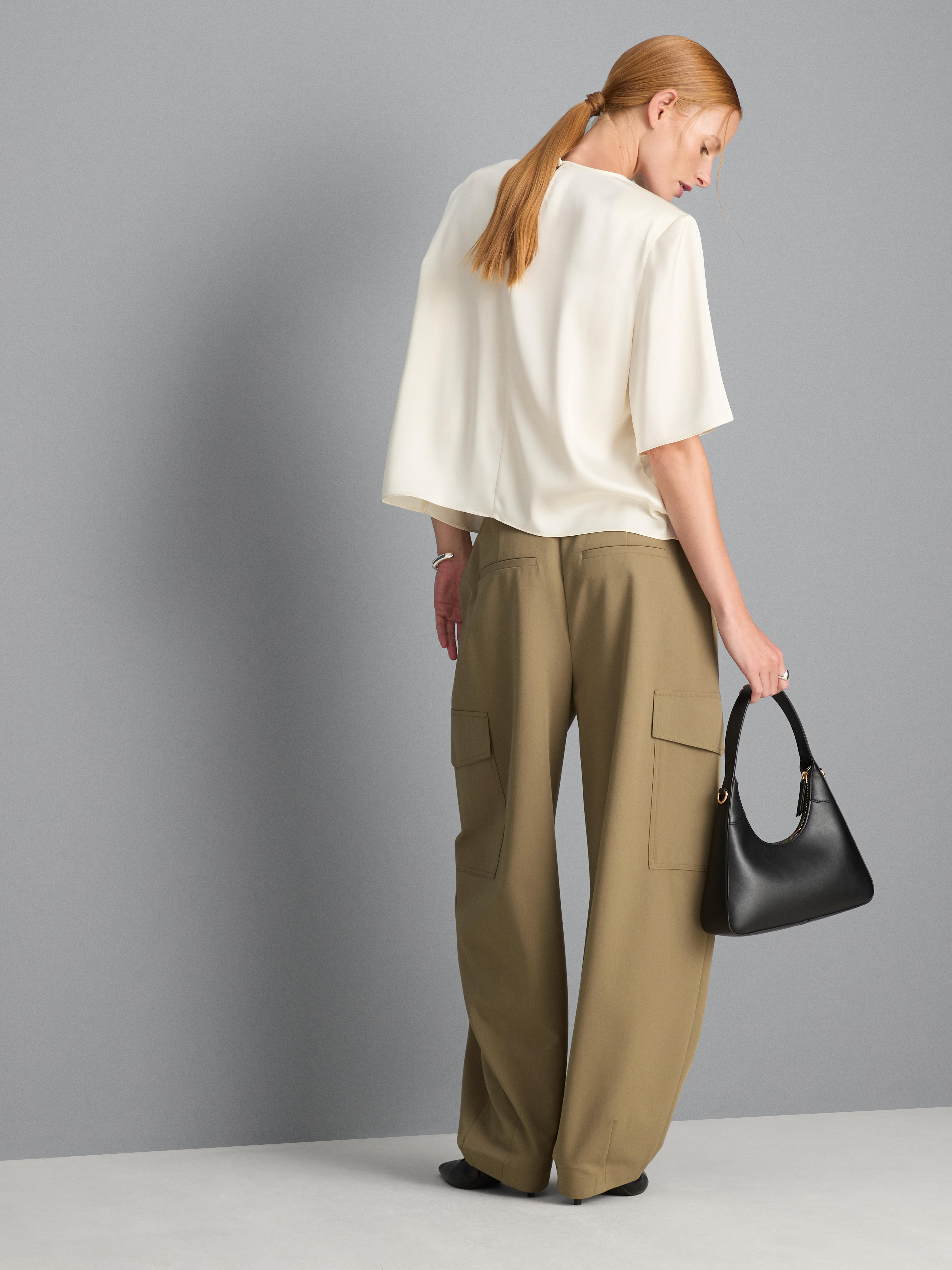 Barrel Leg Cargo Trousers
