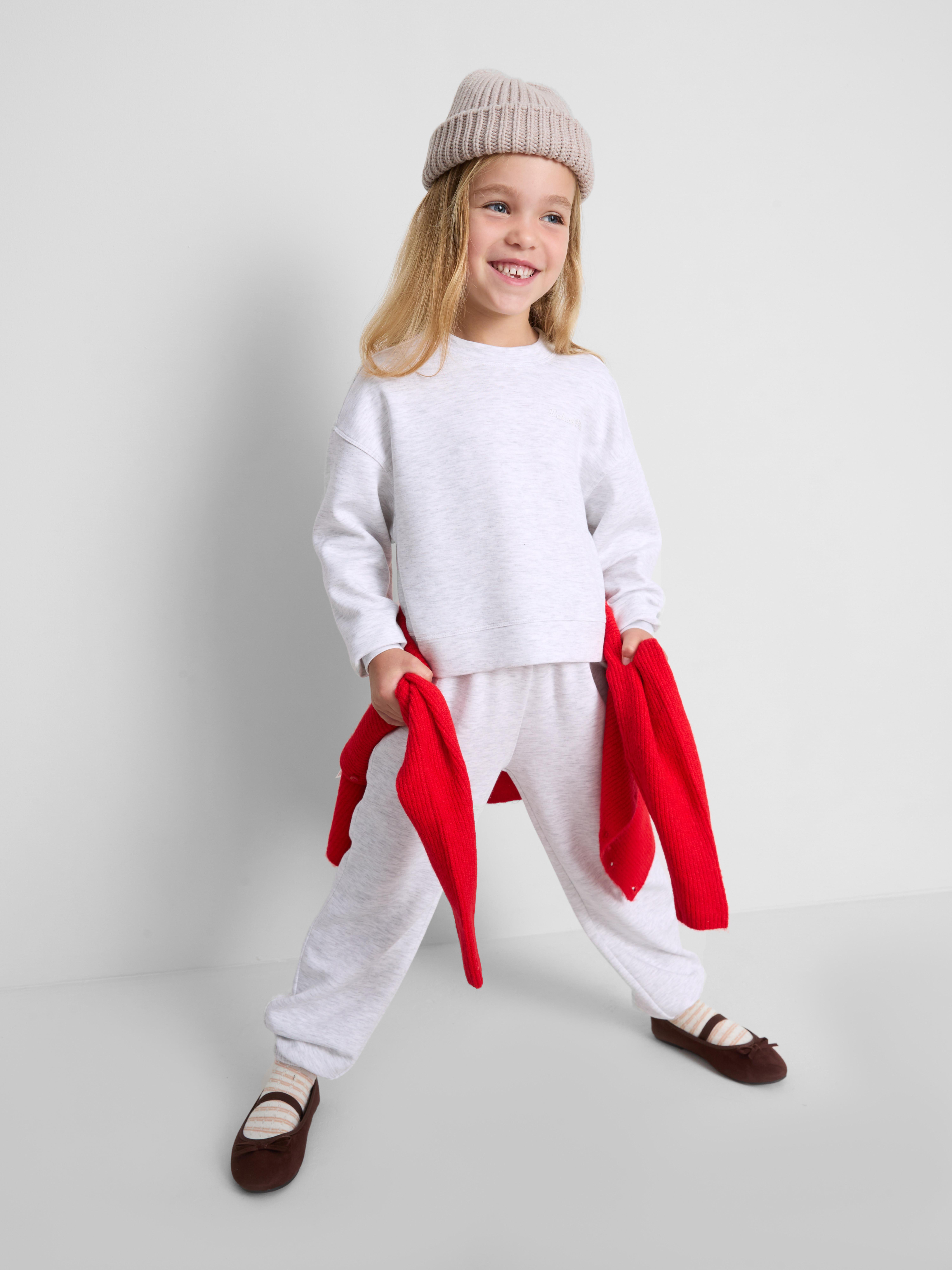 1-9 jr | Modalrijk sweatshirt en joggingbroek - Gemêleerd grijs