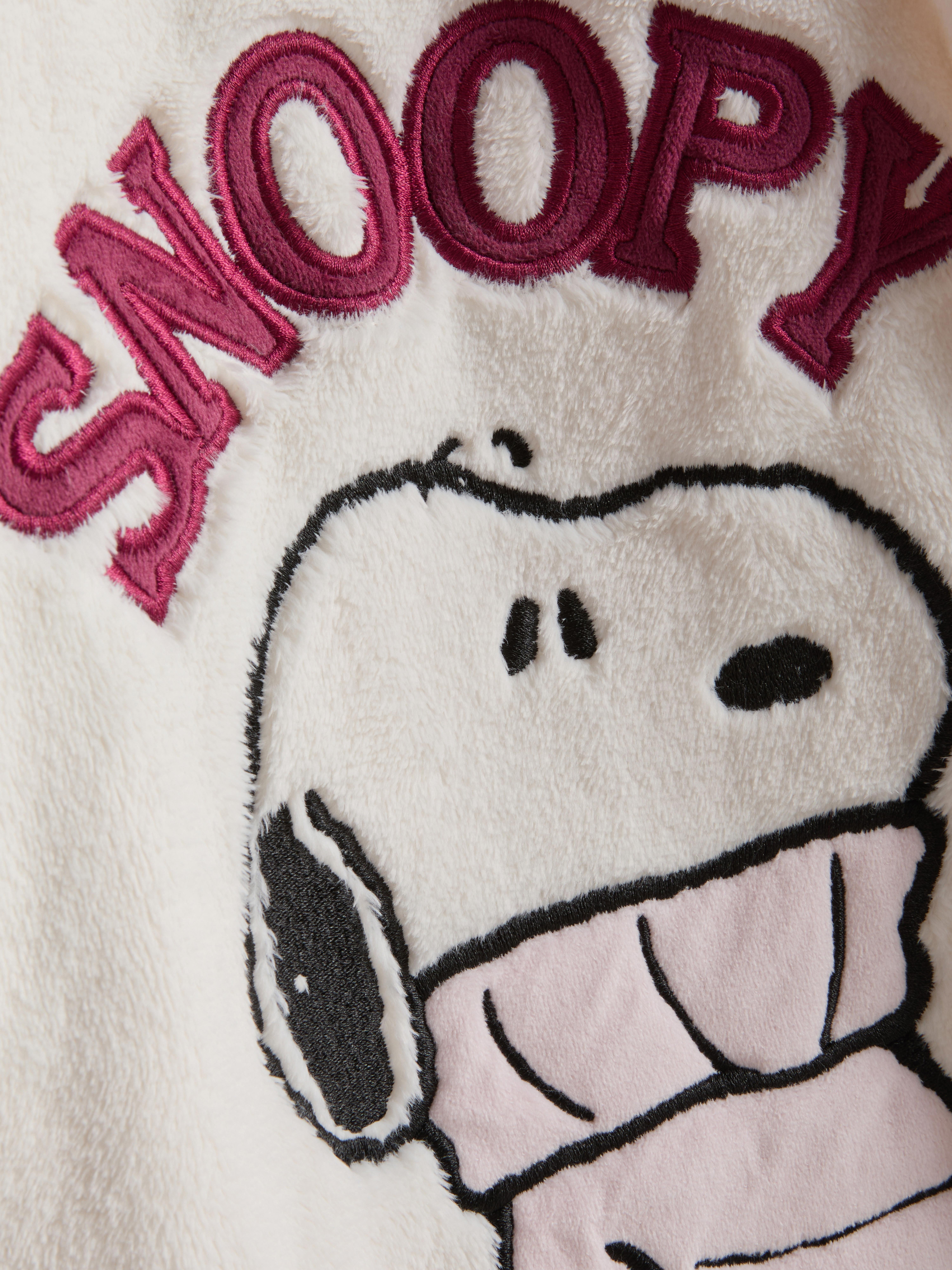 Camisola capuz pelúcia gráfico Snoopy