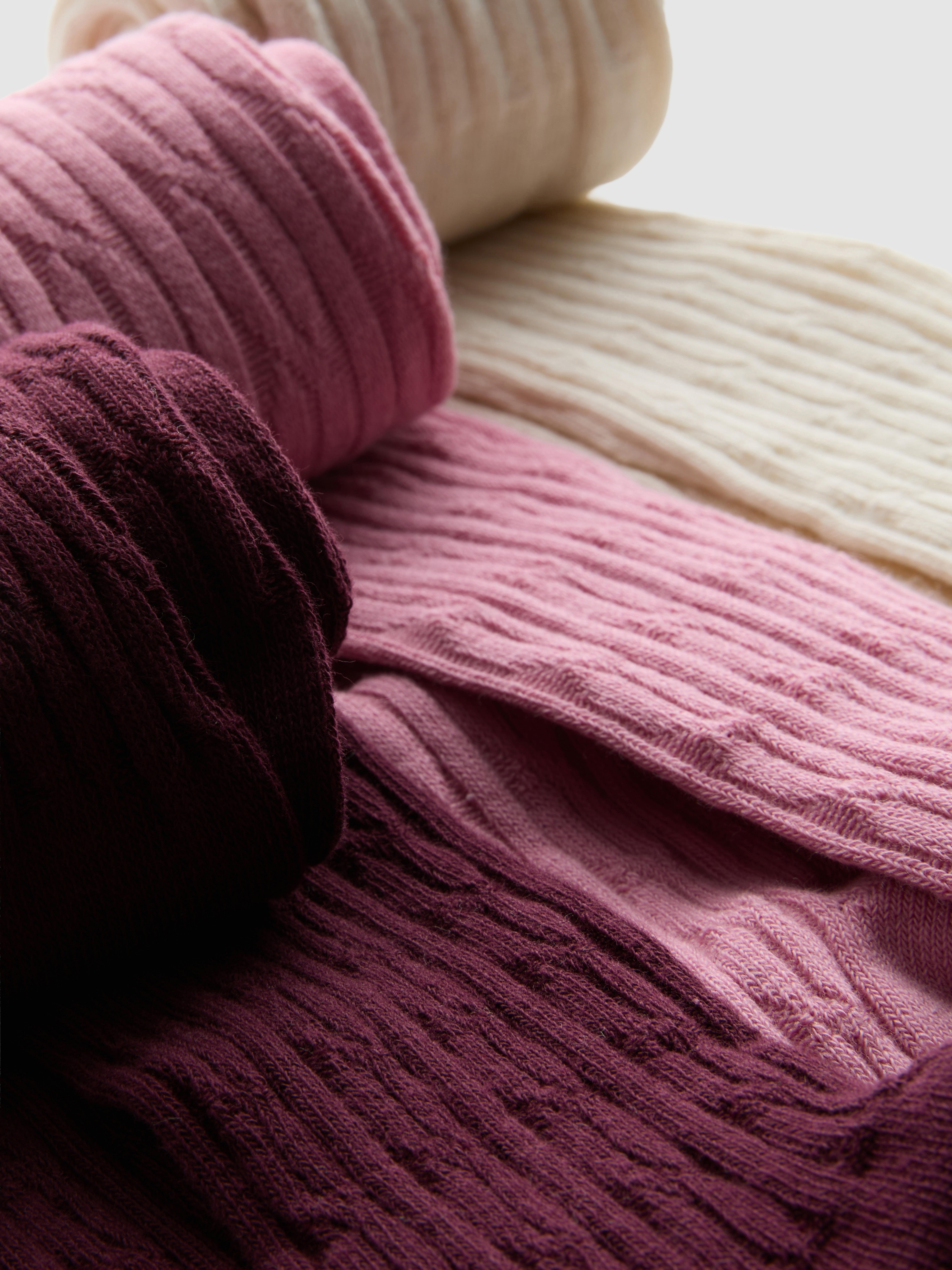 3-Pack Cable Knit Tights