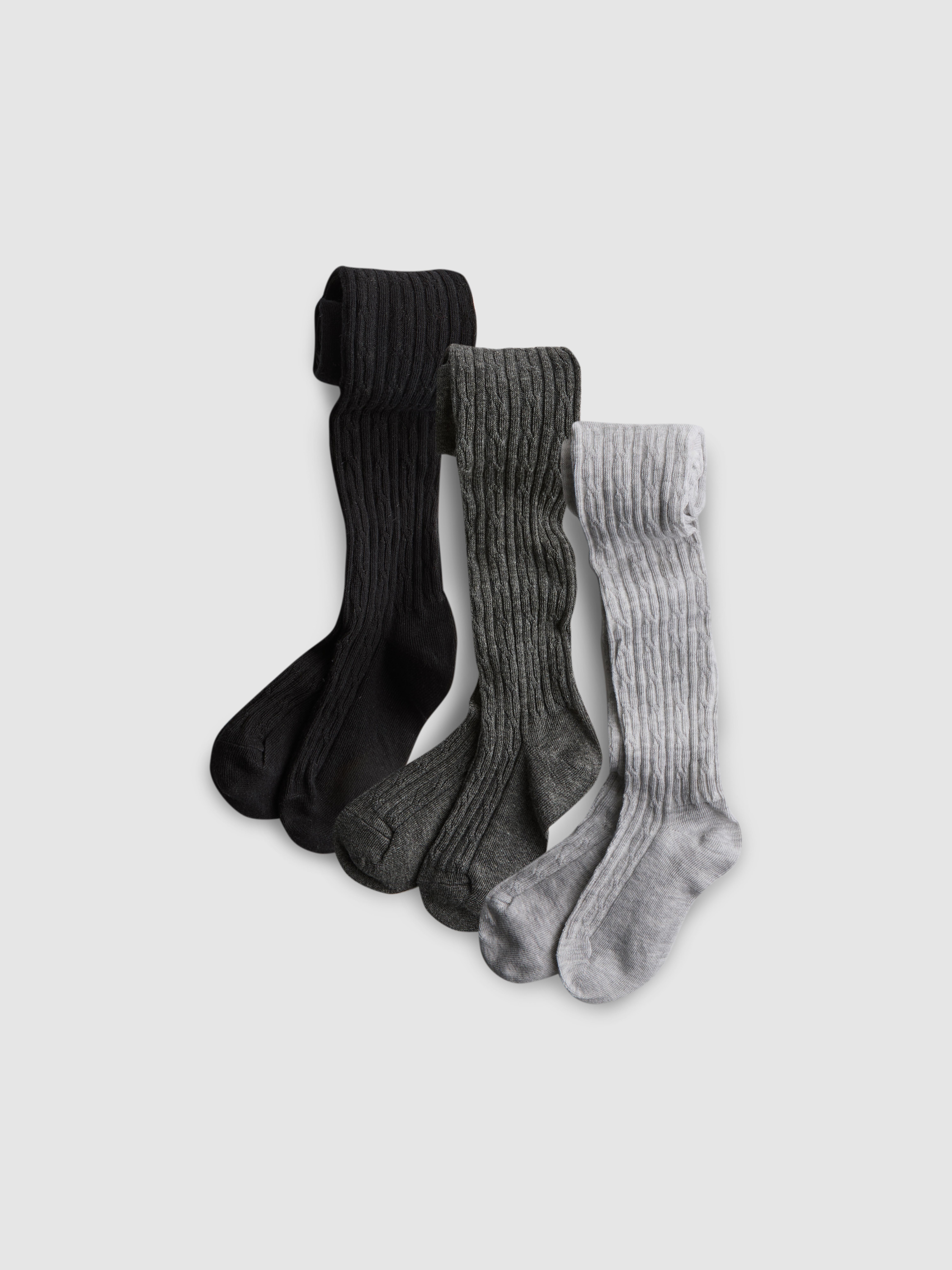 3-Pack Cable Knit Tights