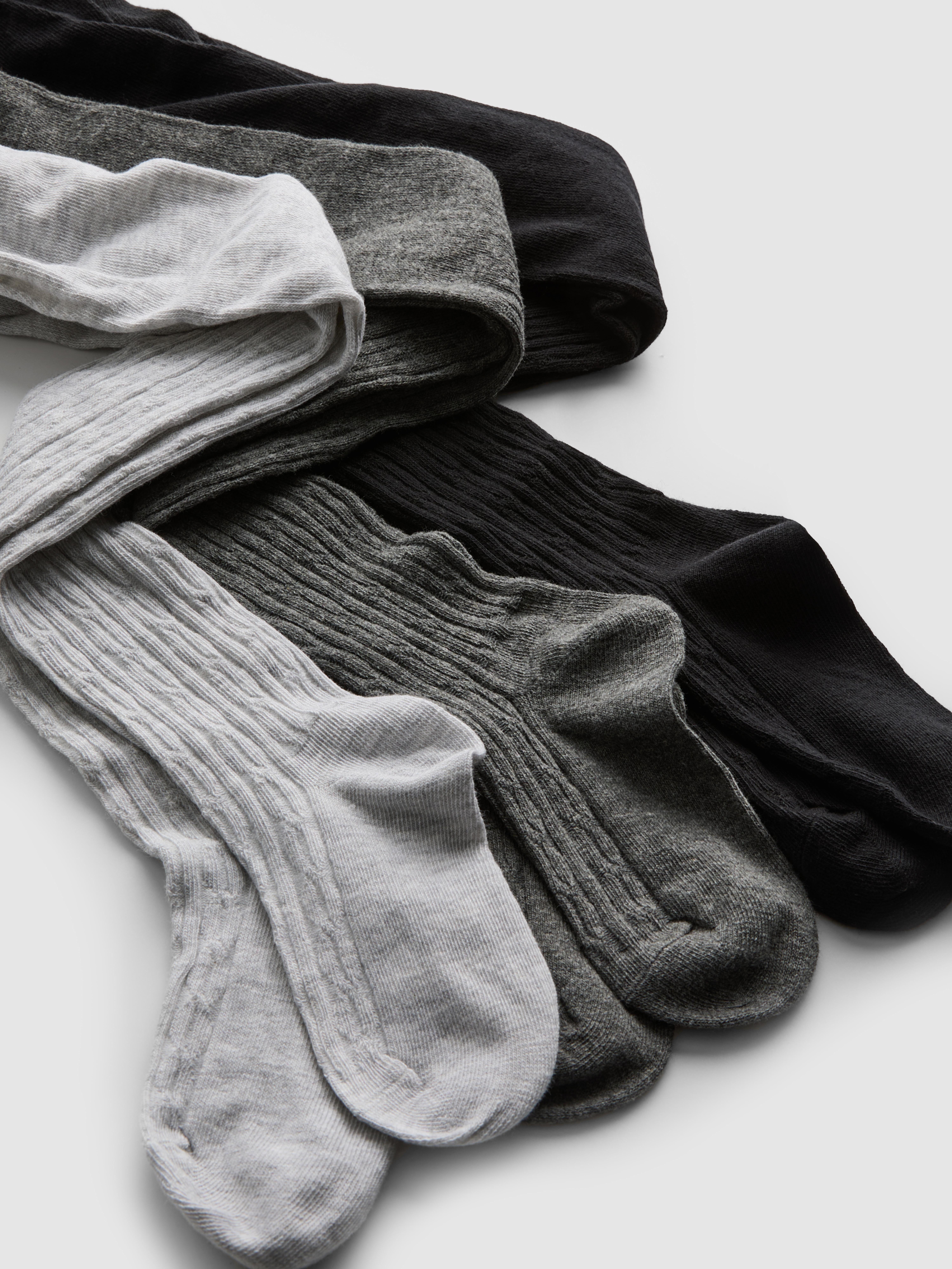3-Pack Cable Knit Tights