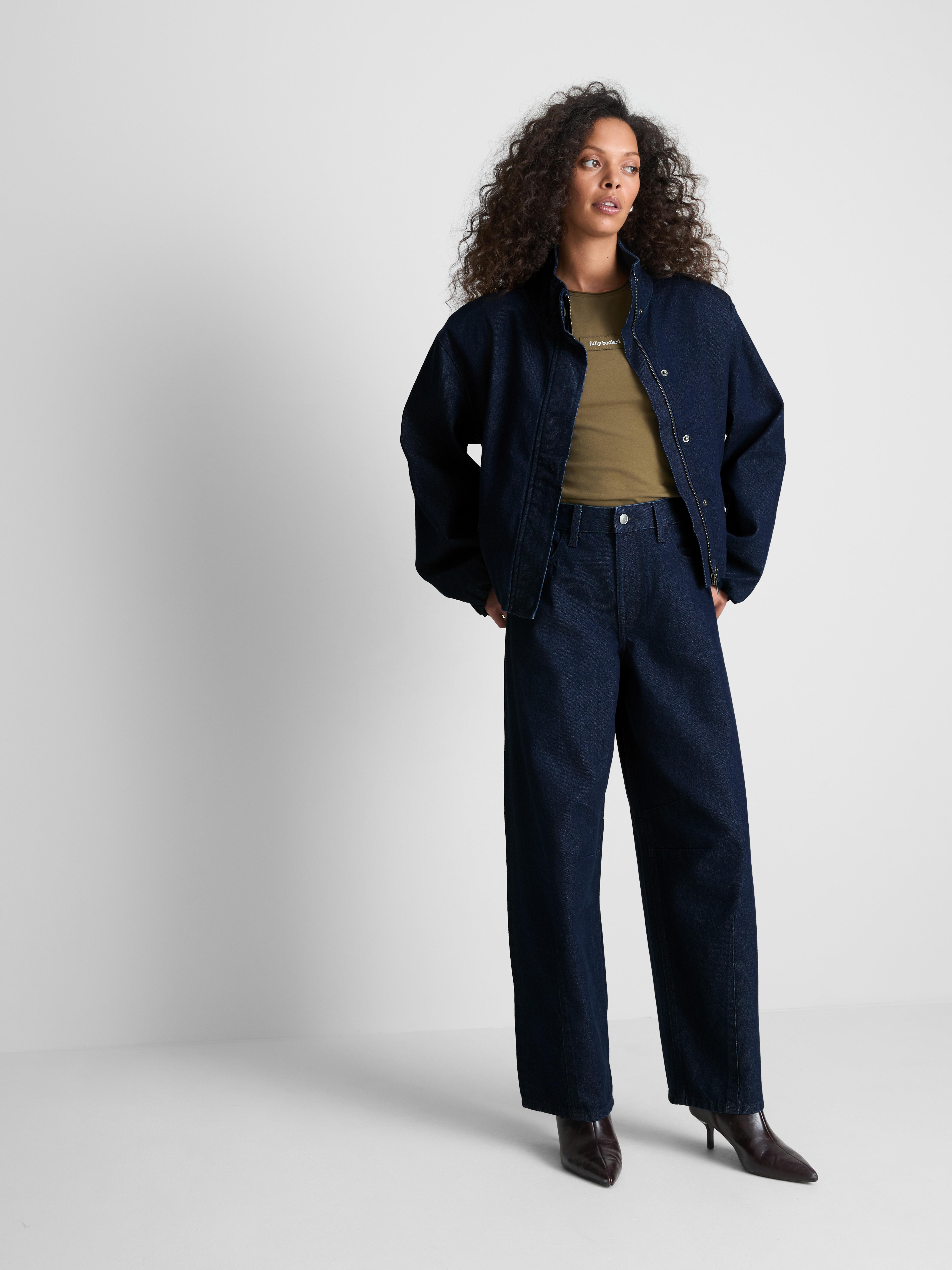 Paula Echevarría Funnel Neck Denim Jacket