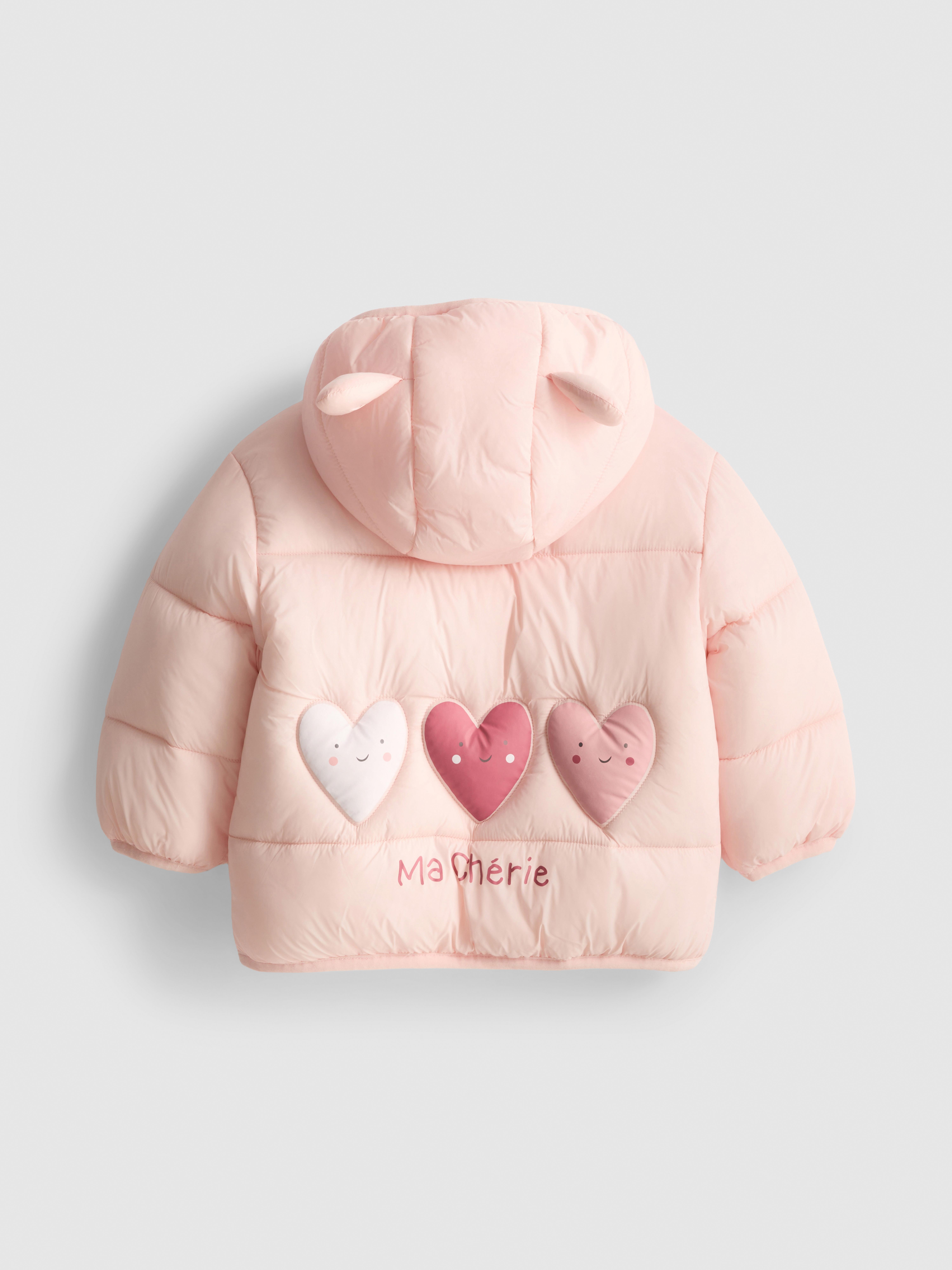 0-18mths | Zip-Up Hooded Newborn Puffer Jacket