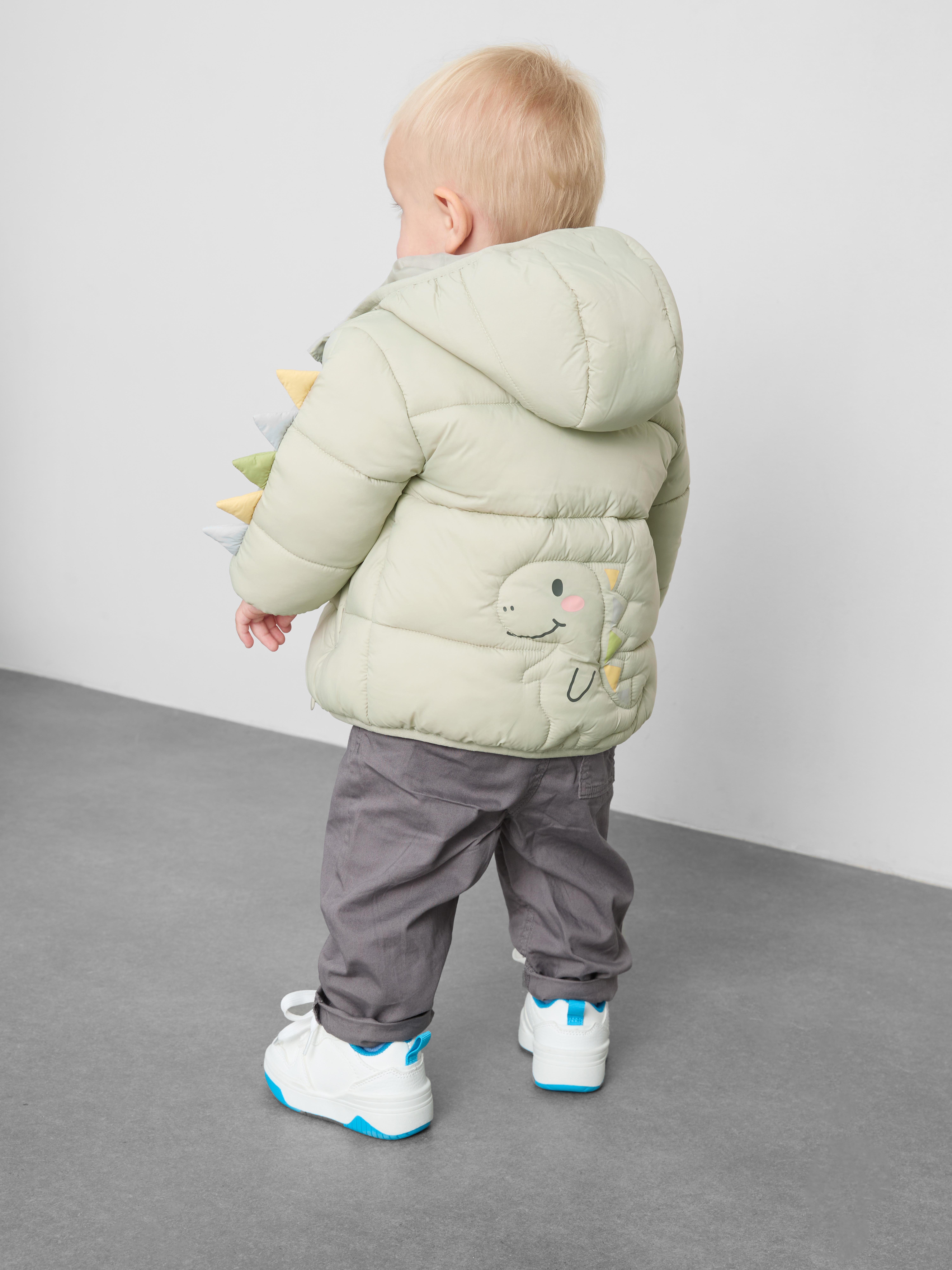 0-18mths | Zip-Up Hooded Newborn Puffer Jacket