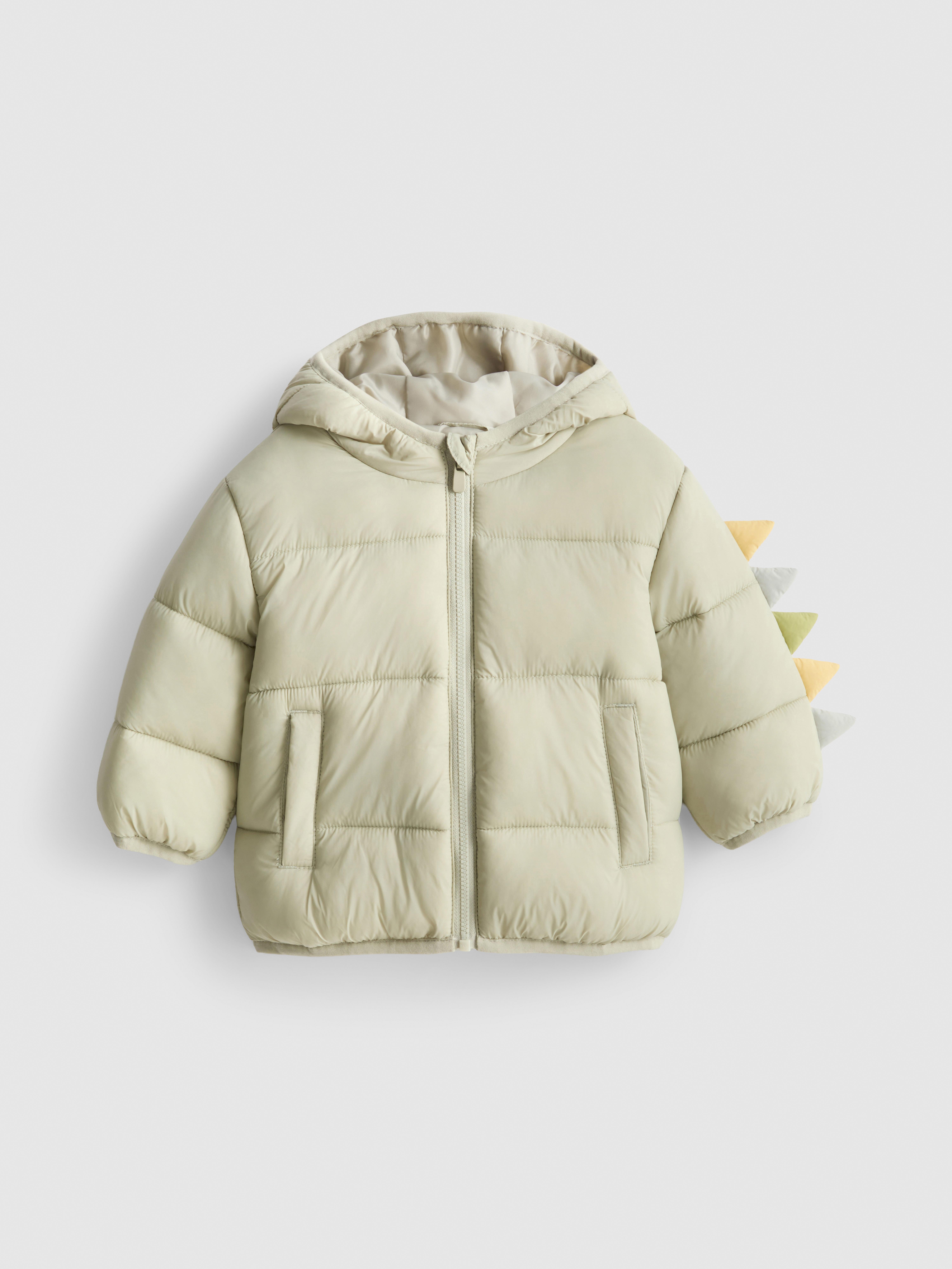 0-18mths | Zip-Up Hooded Newborn Puffer Jacket