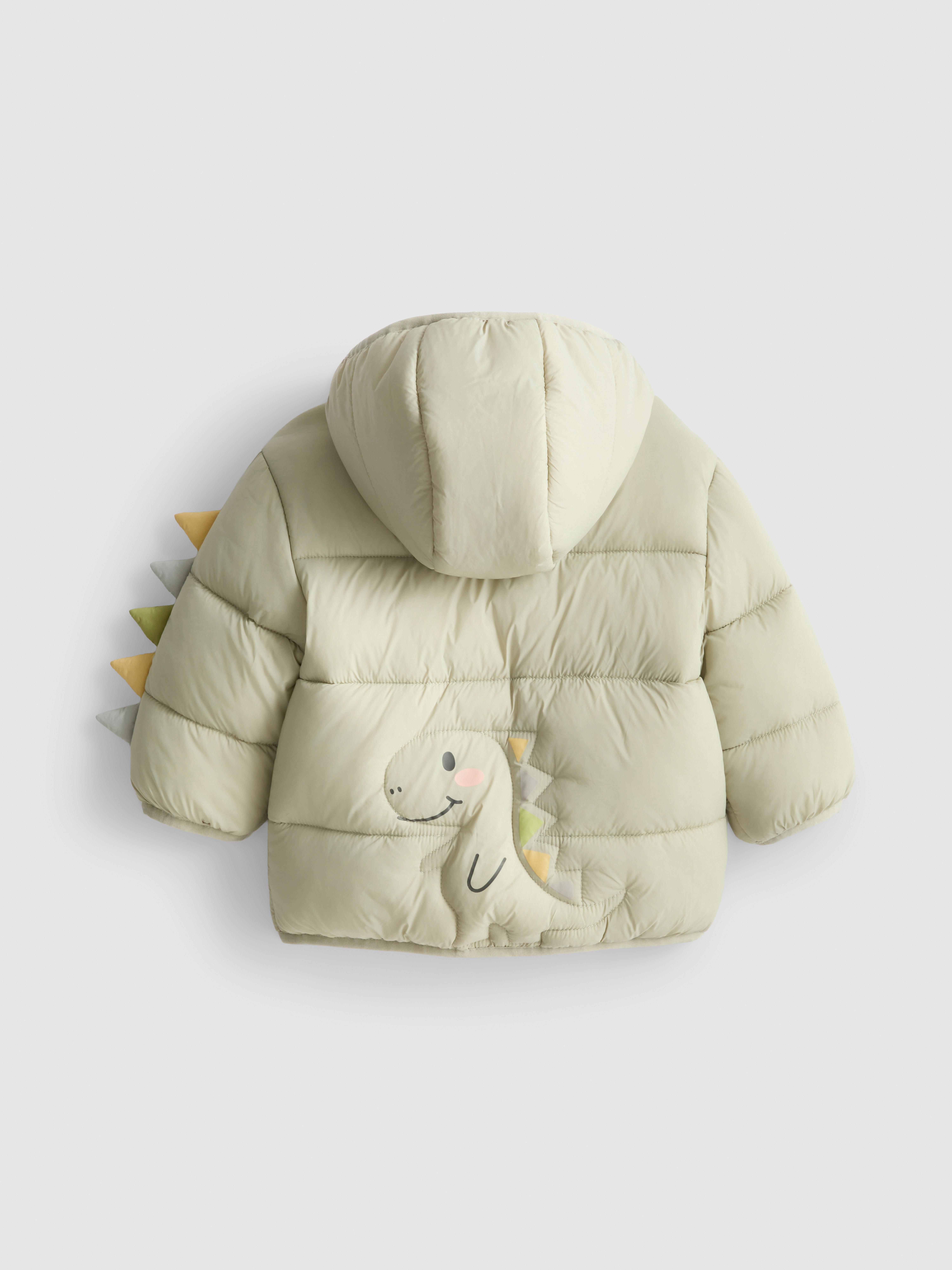 0-18mths | Zip-Up Hooded Newborn Puffer Jacket