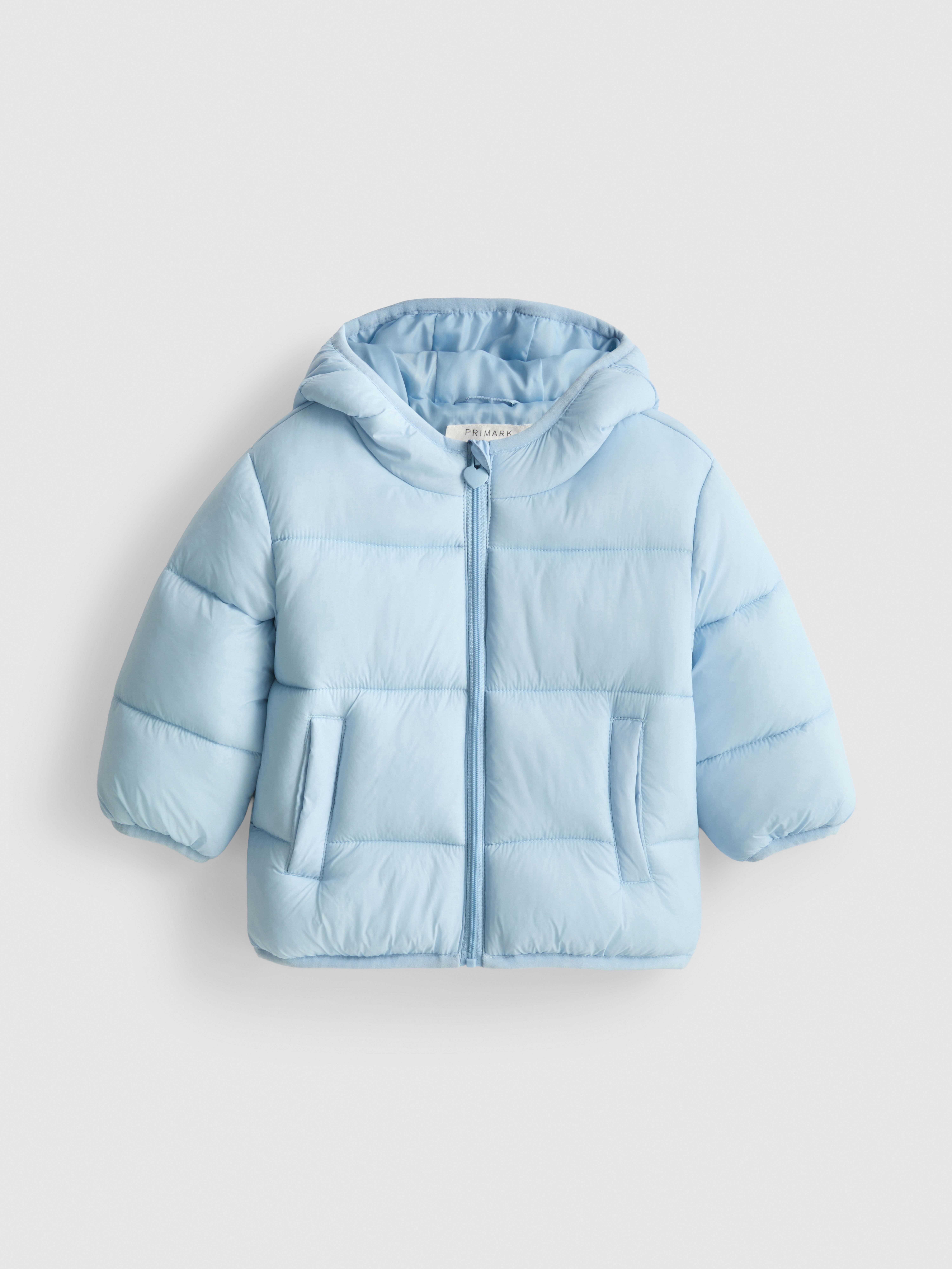 0-18mths | Zip-Up Hooded Newborn Puffer Jacket