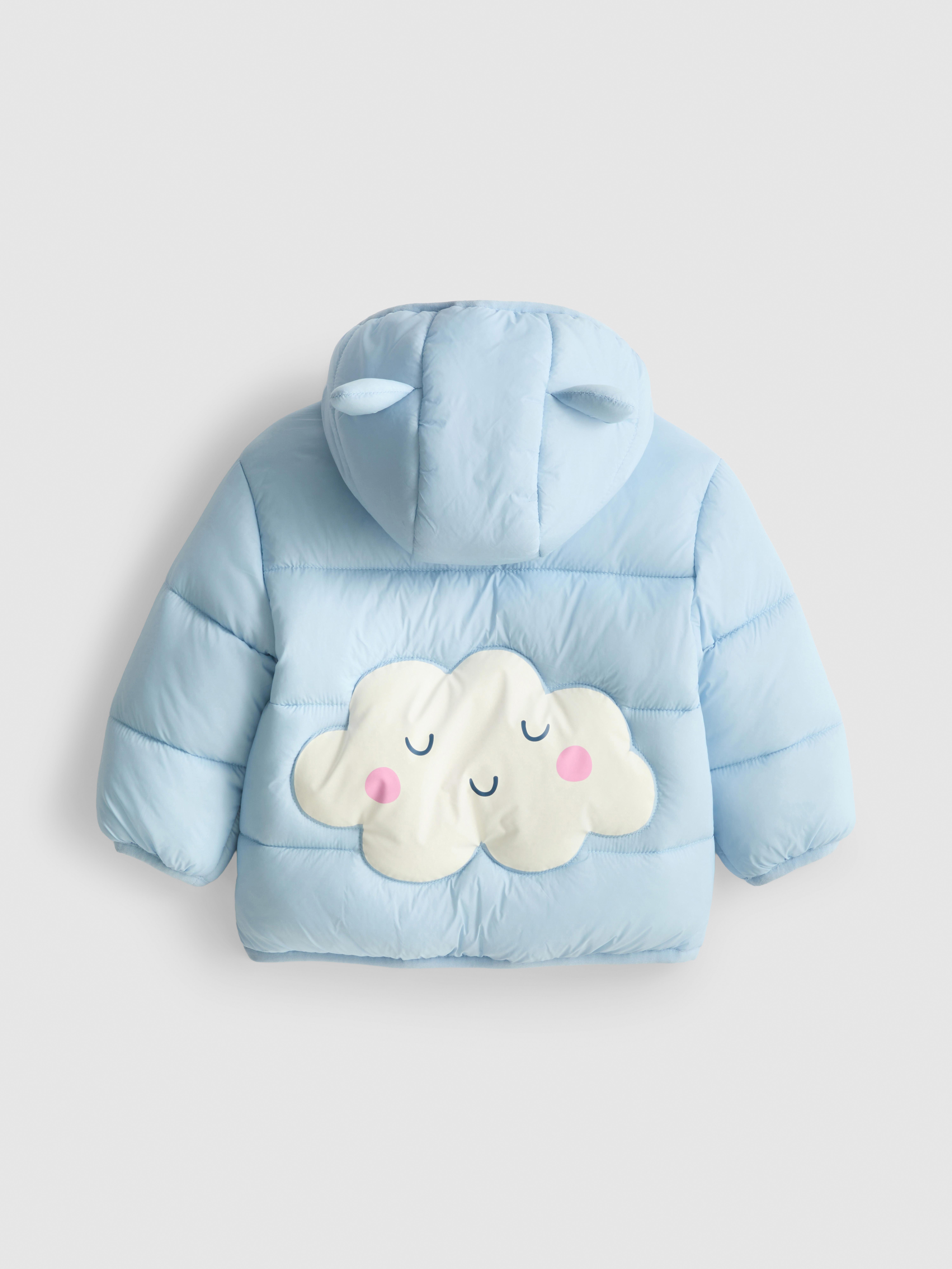 0-18mths | Zip-Up Hooded Newborn Puffer Jacket