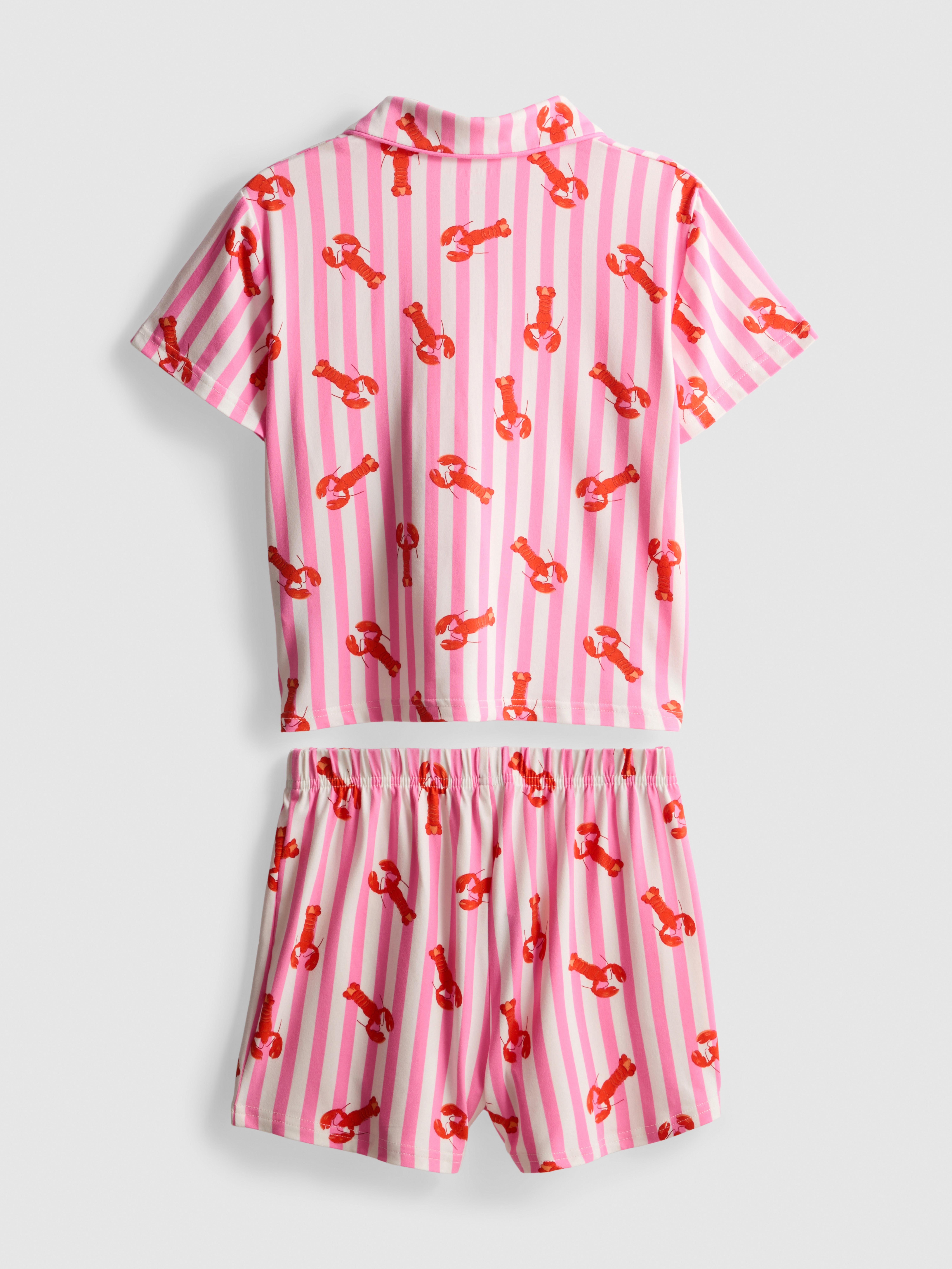 5-15 anos | Camisa curta pijama gráfico lagosta