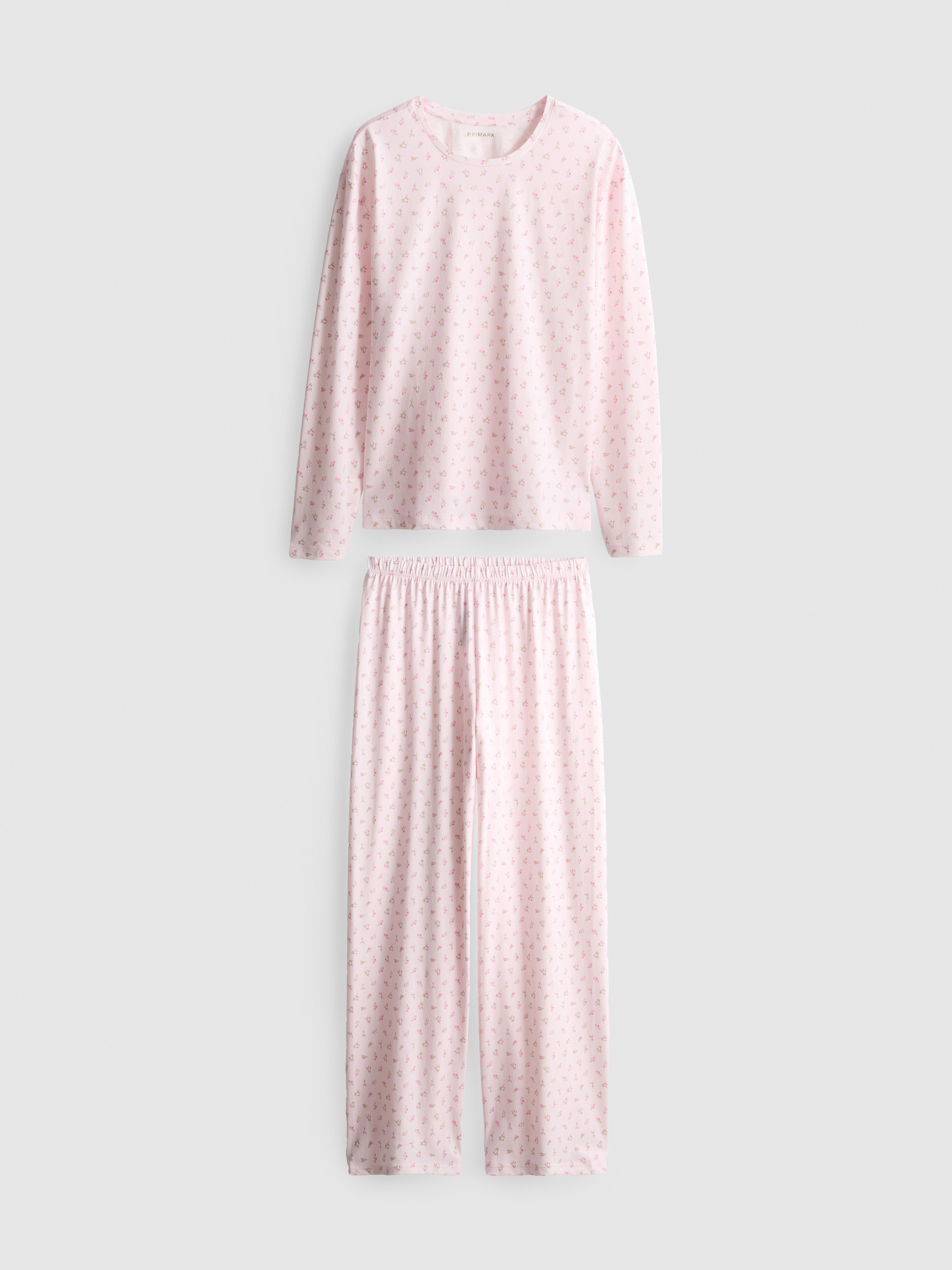 Pure Cotton Printed Crew Neck Pyjamas