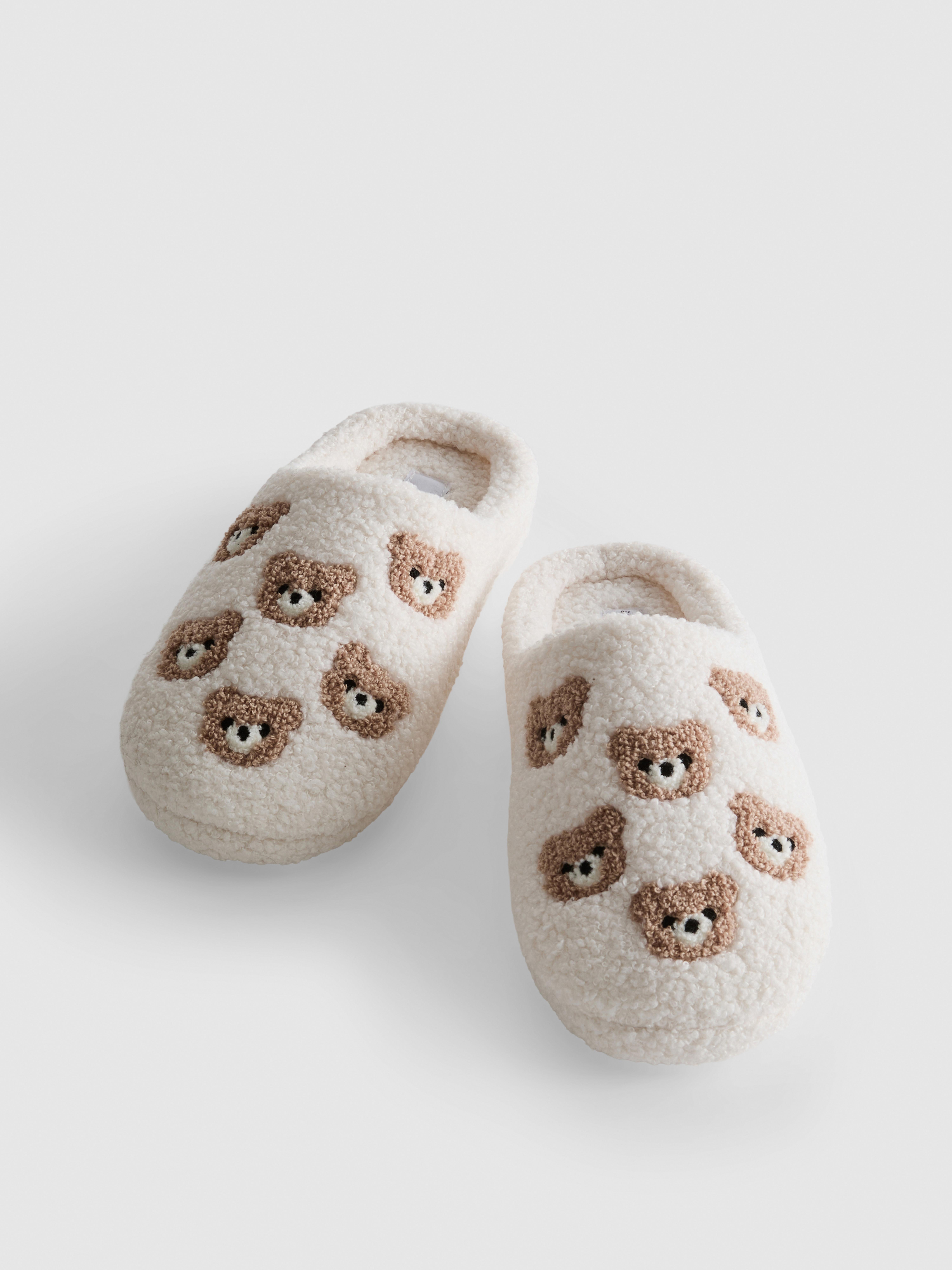 Teddy Fleece Mule Slippers