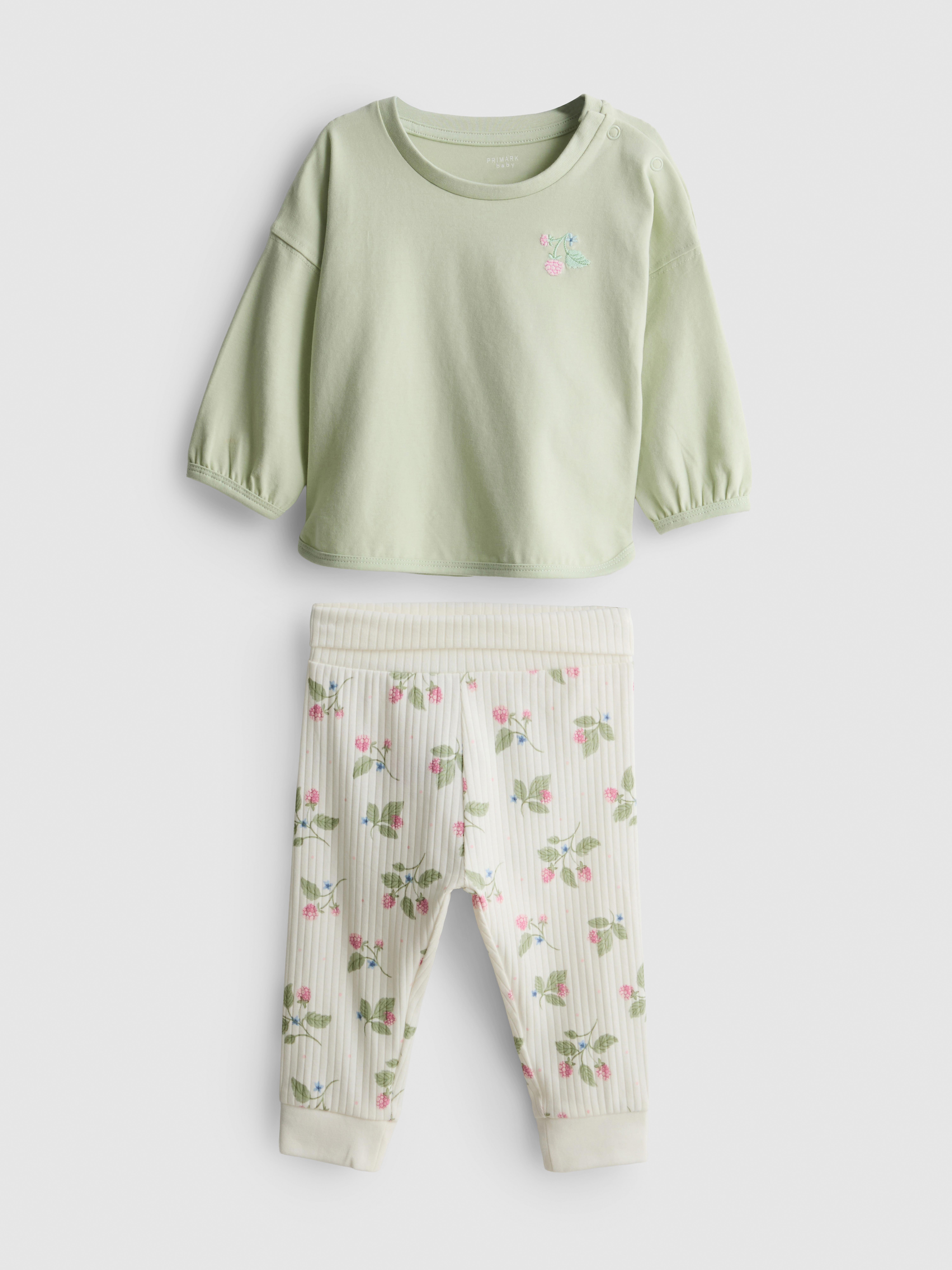 0-18mths | Cotton Rich Sweatshirt and Joggers Newborn Set