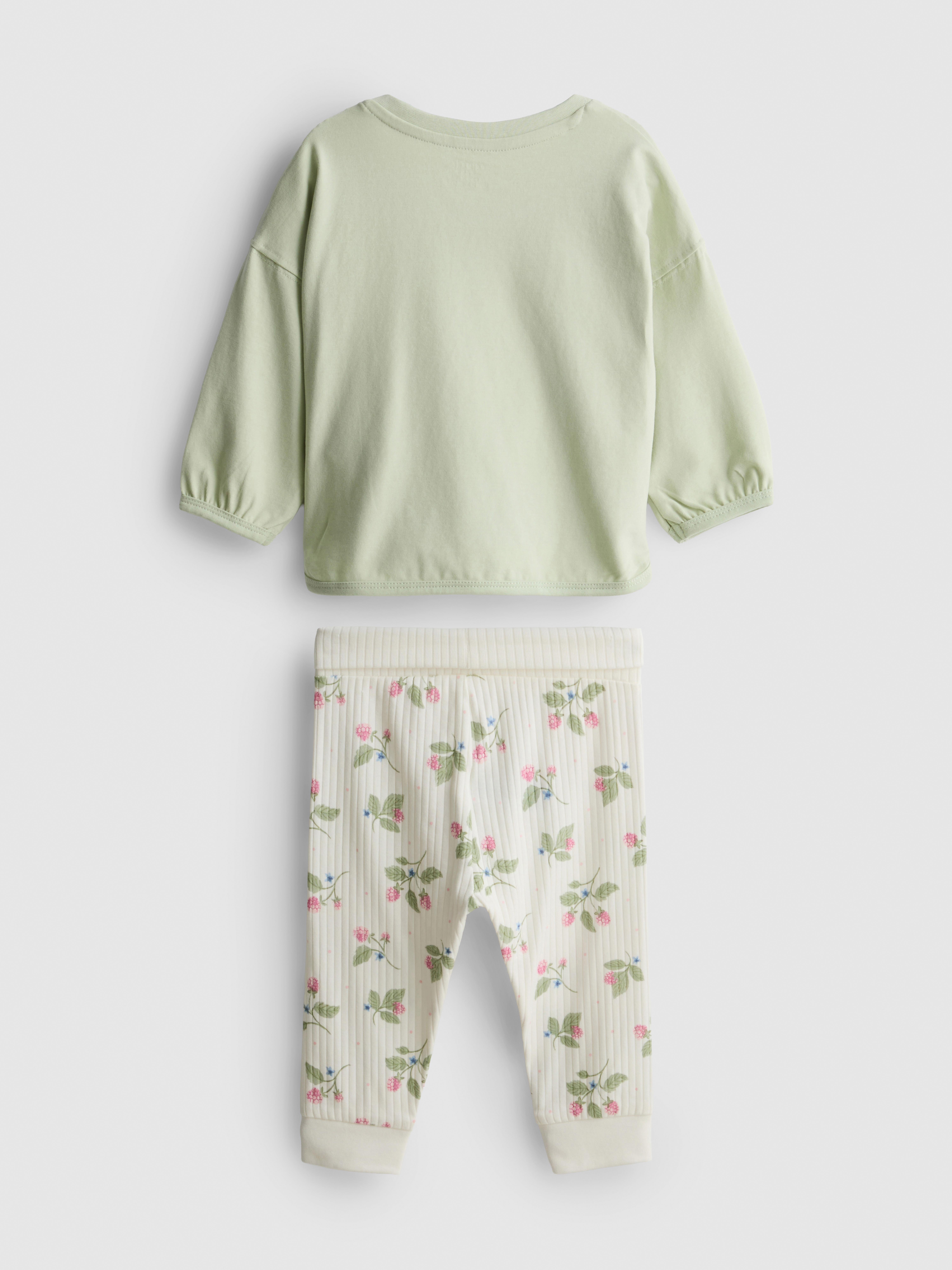 0-18mths | Cotton Rich Sweatshirt and Joggers Newborn Set
