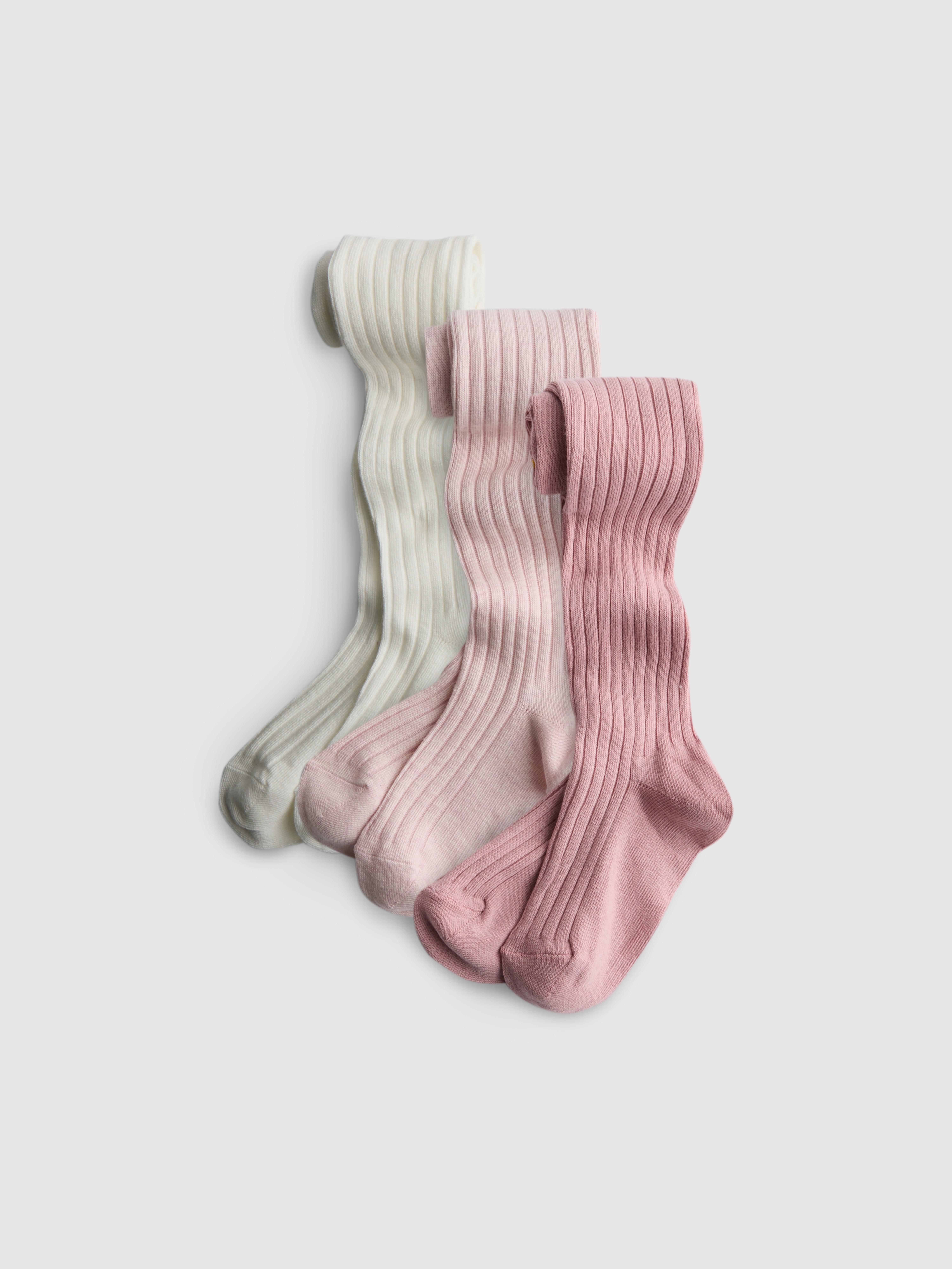 3pk Ribbed Tights