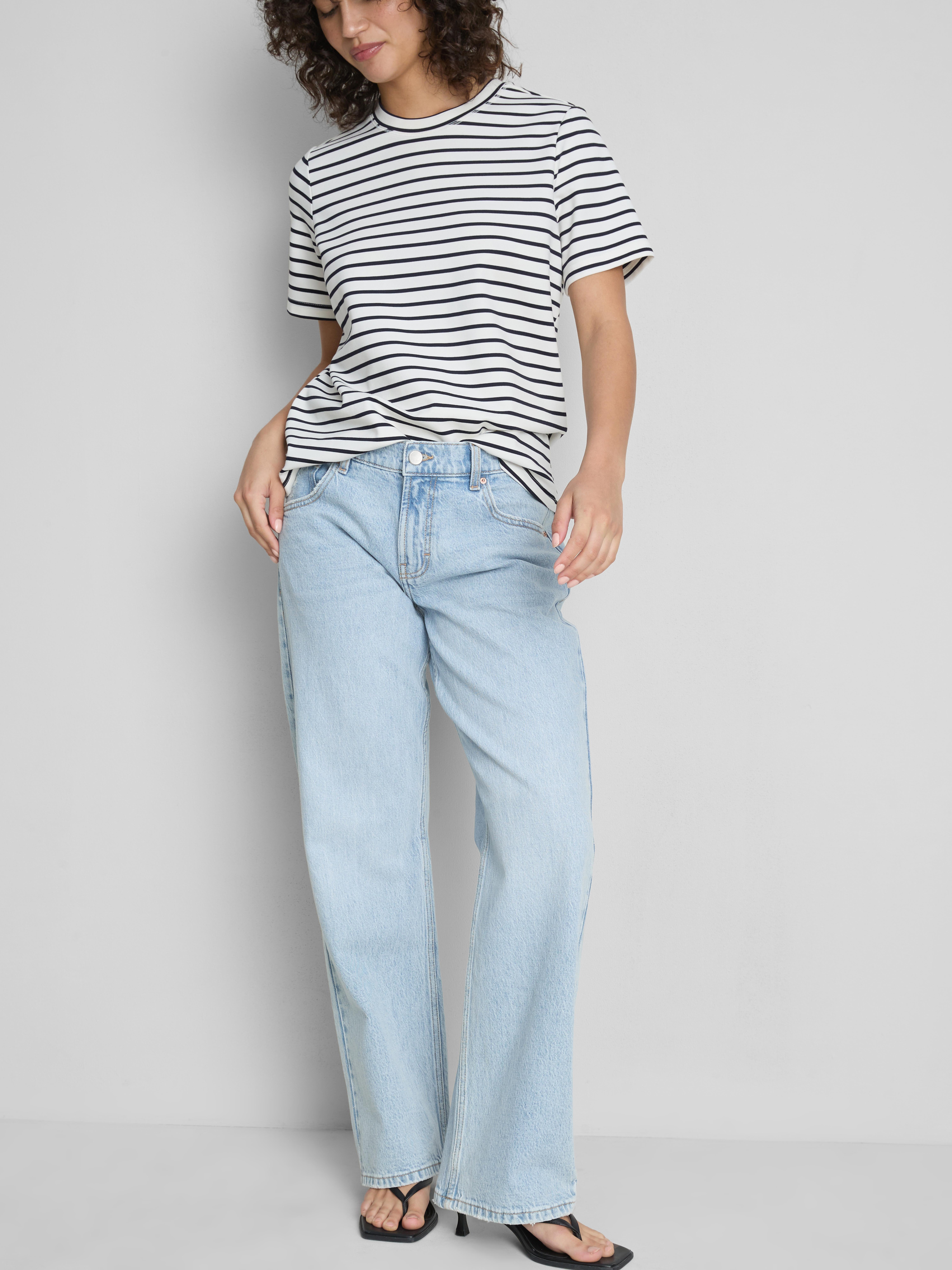 Cotton-Rich Denim Low-Rise Straight-Leg Jeans