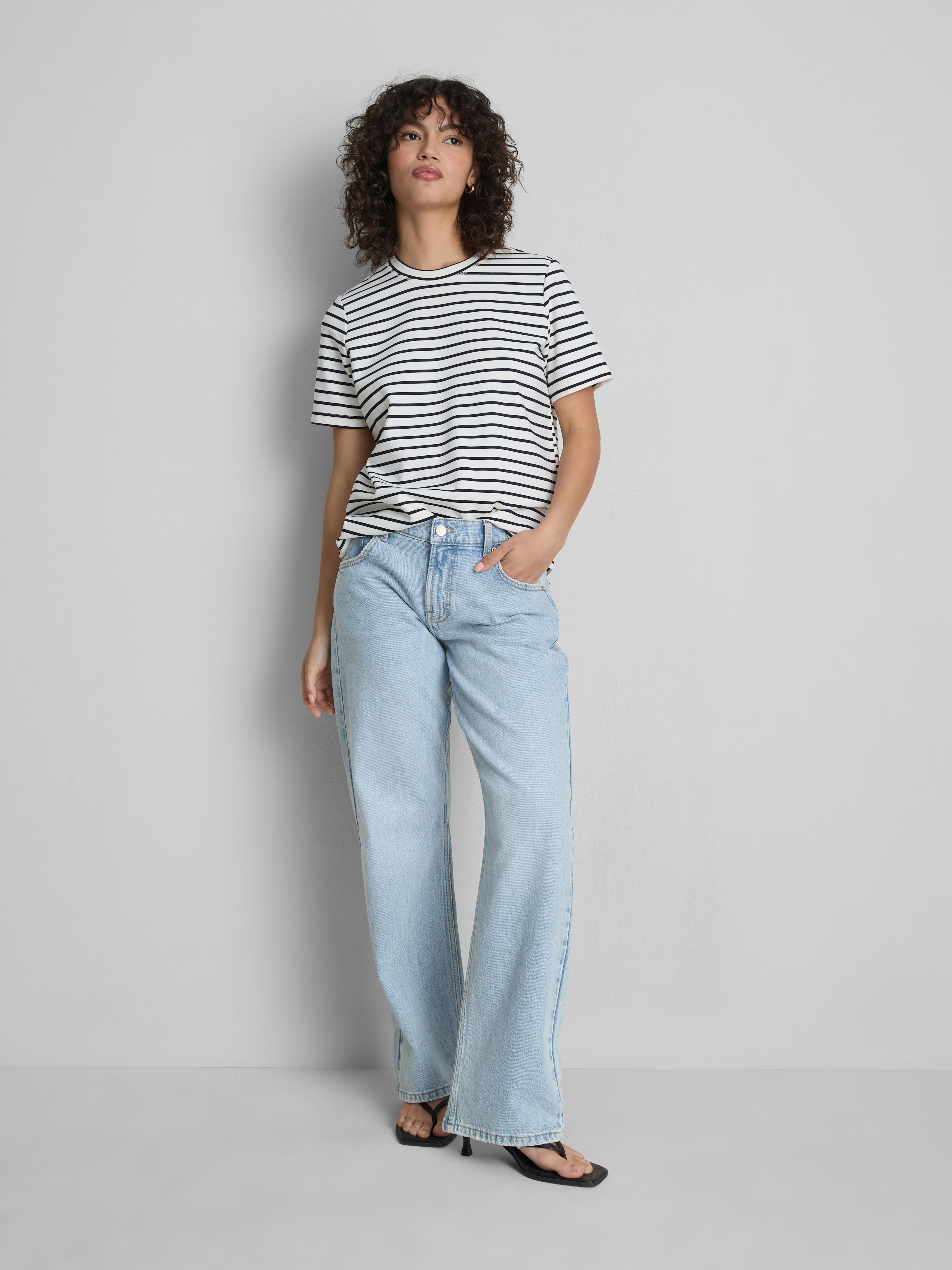 Cotton-Rich Denim Low-Rise Straight-Leg Jeans