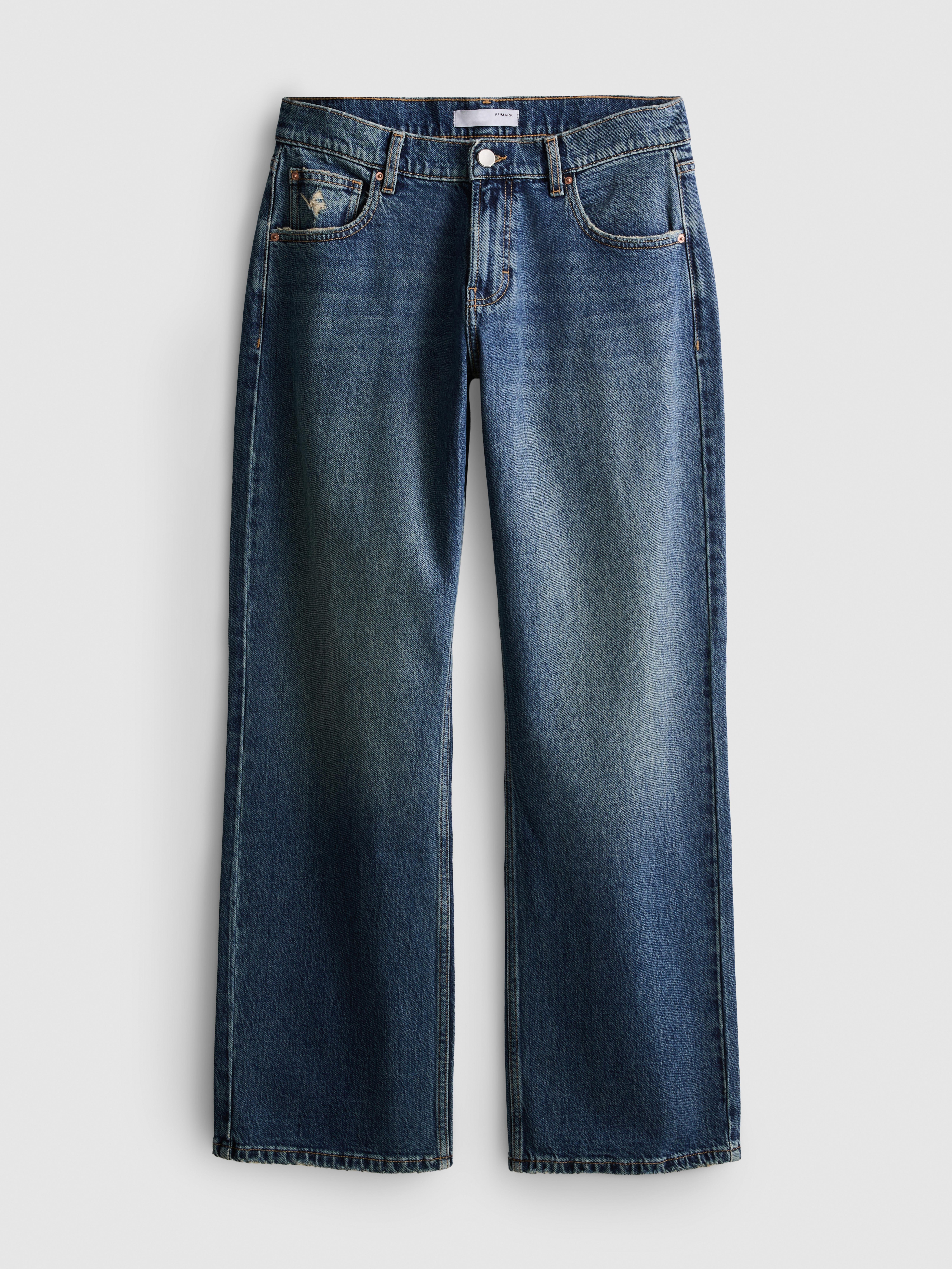 Cotton-Rich Denim Low-Rise Straight-Leg Jeans