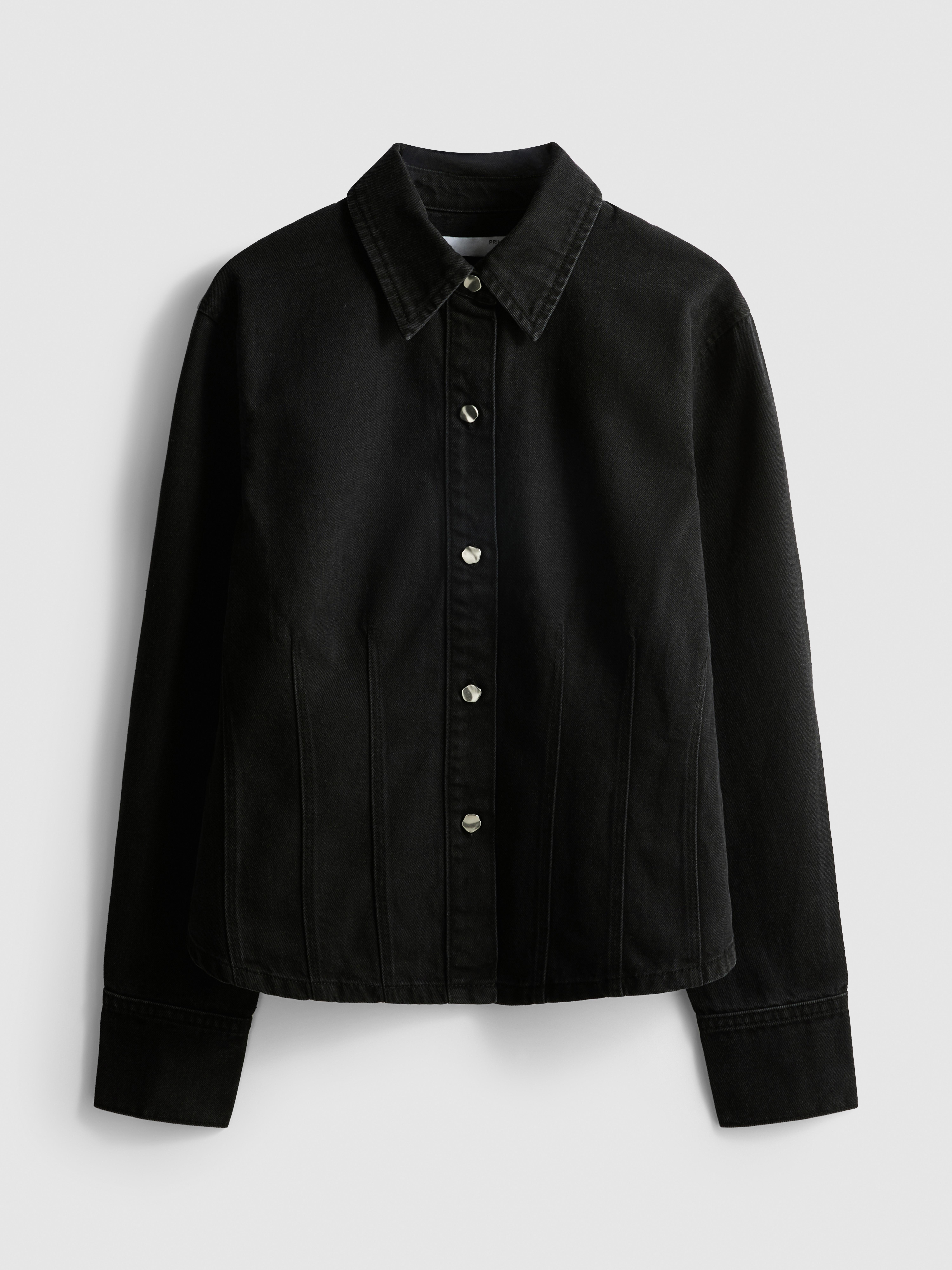 Paula Echevarría Cotton Denim Peplum Shirt