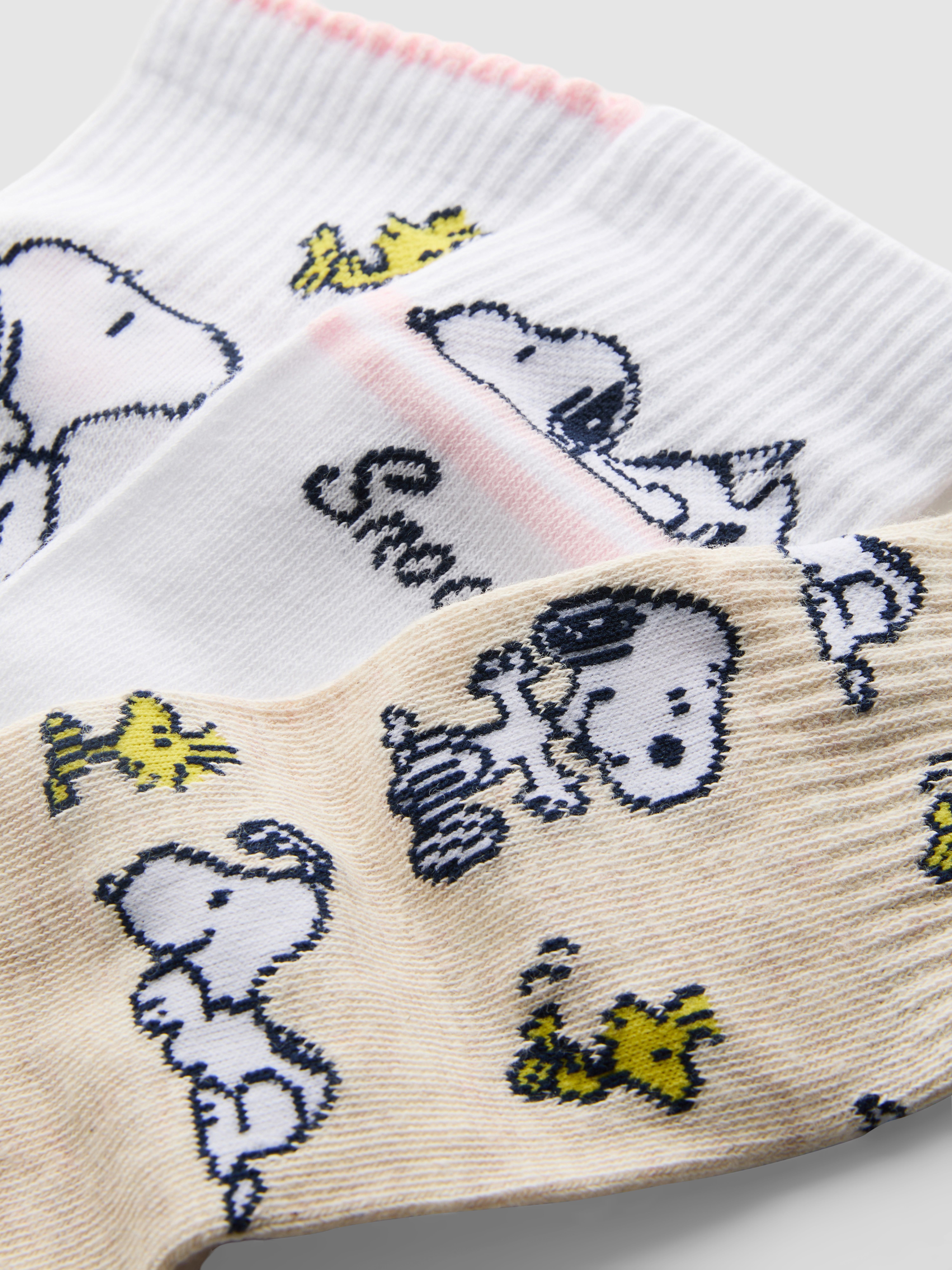 3pk Peanuts Snoopy Ankle Socks