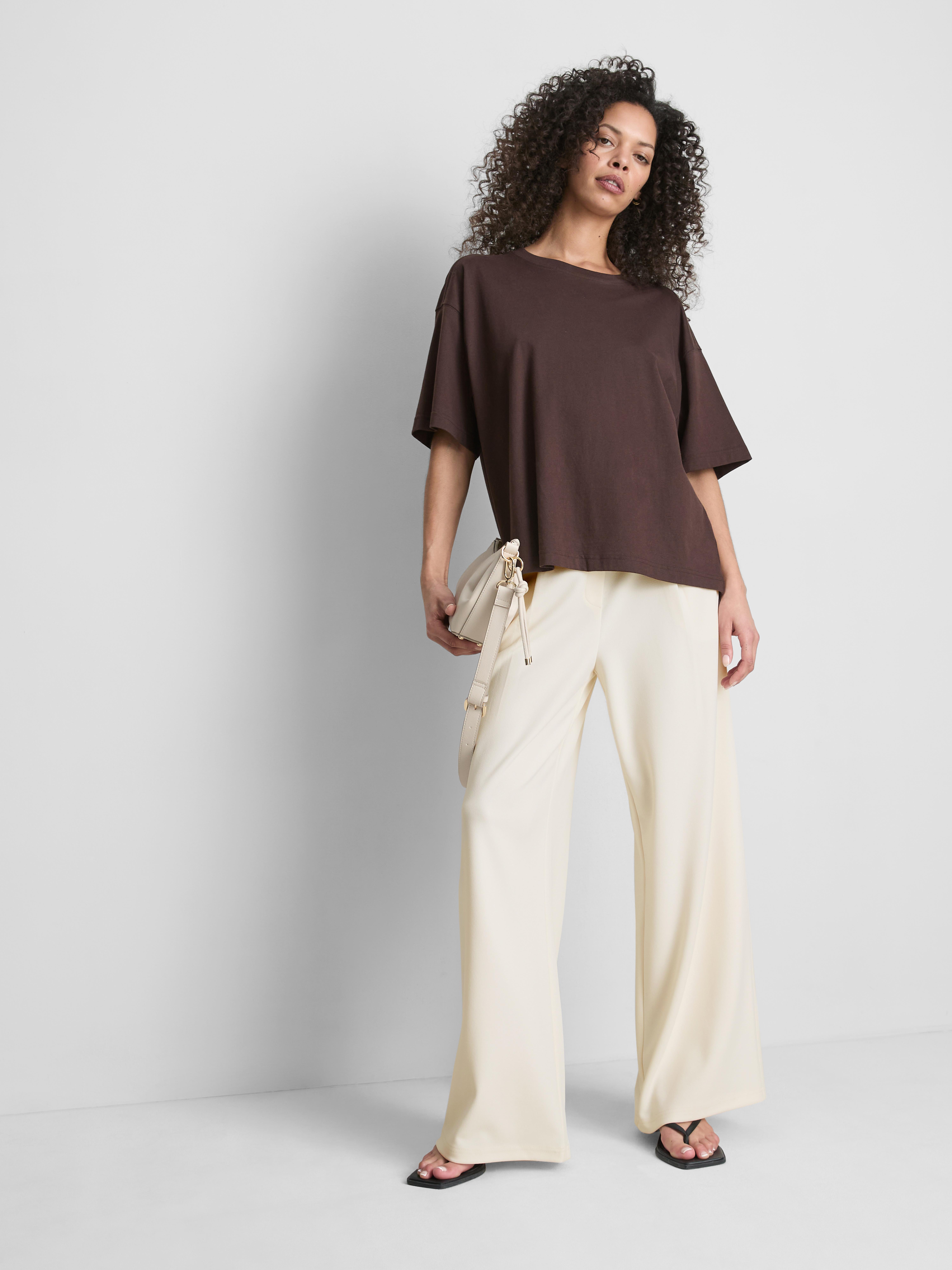 Snaffle Detail Wide Leg Trousers