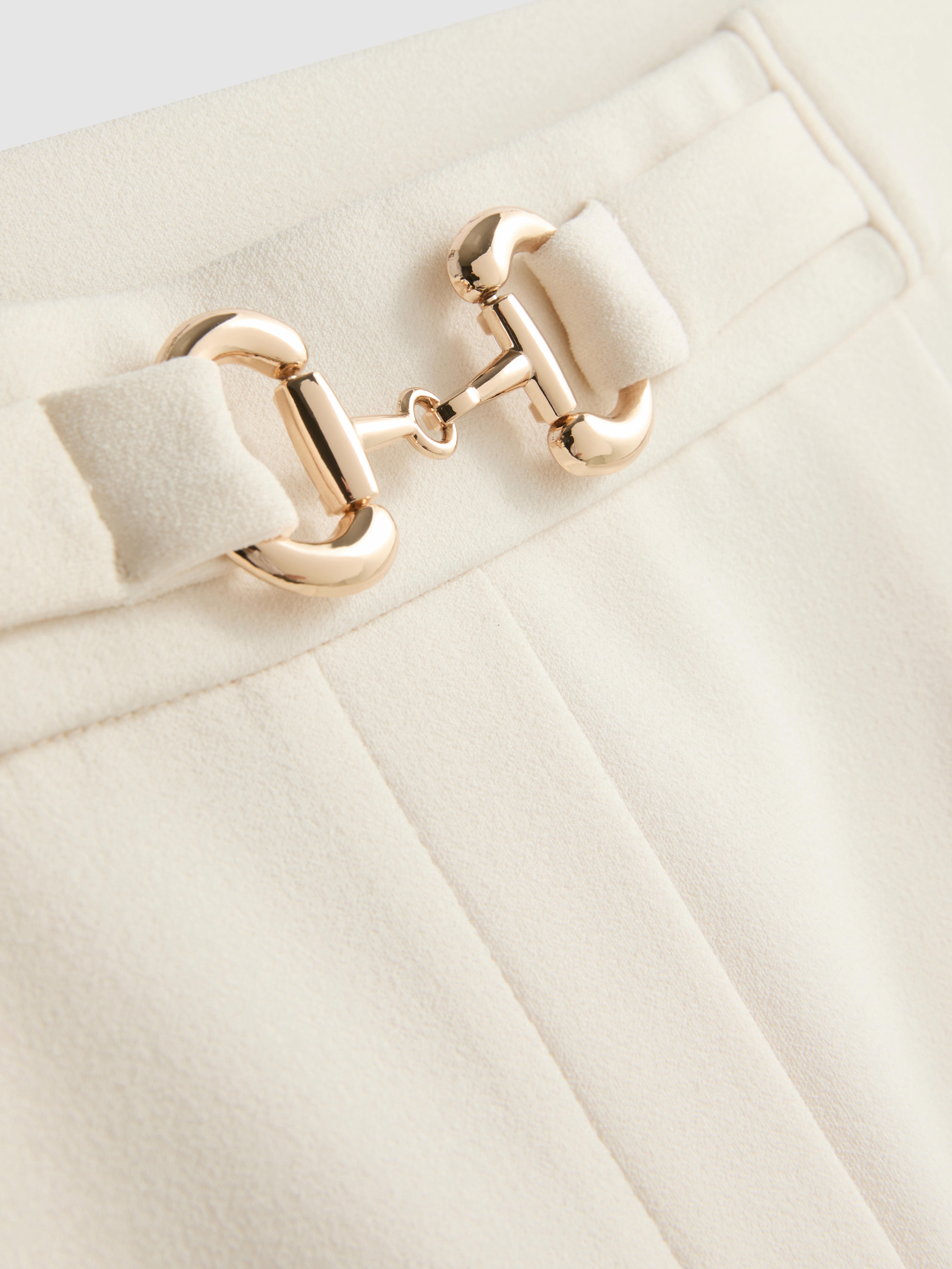 Snaffle Detail Wide Leg Trousers
